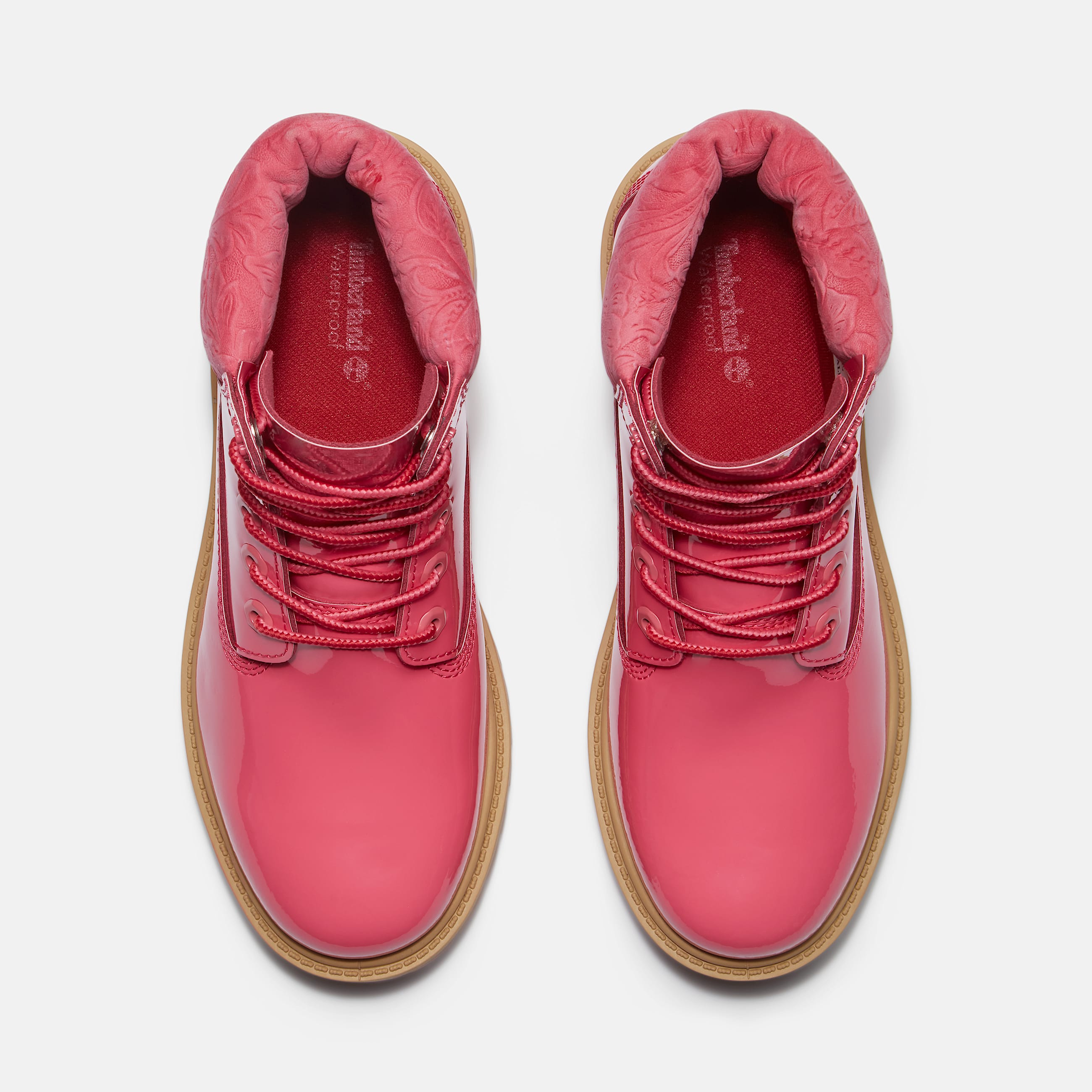 Womens Timberland Premium 6Inch Waterproof Boot TBL Pink Patent Leather ALT2