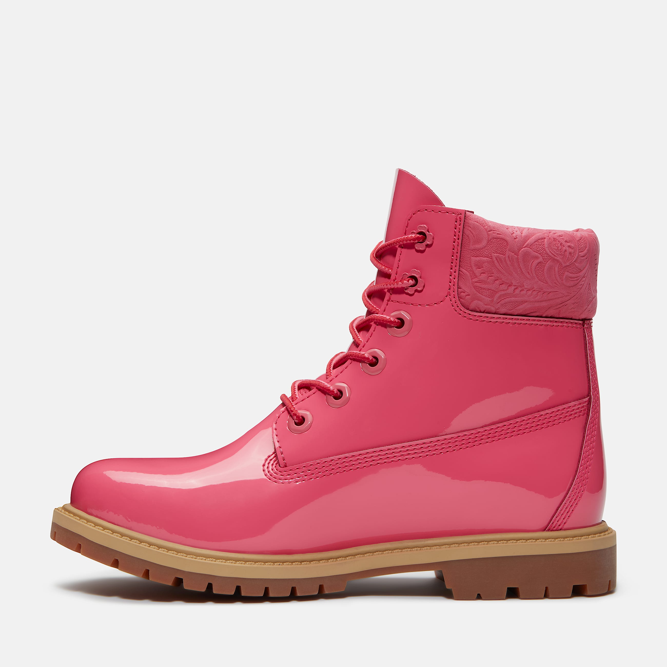 Womens Timberland Premium 6Inch Waterproof Boot TBL Pink Patent Leather ALT6