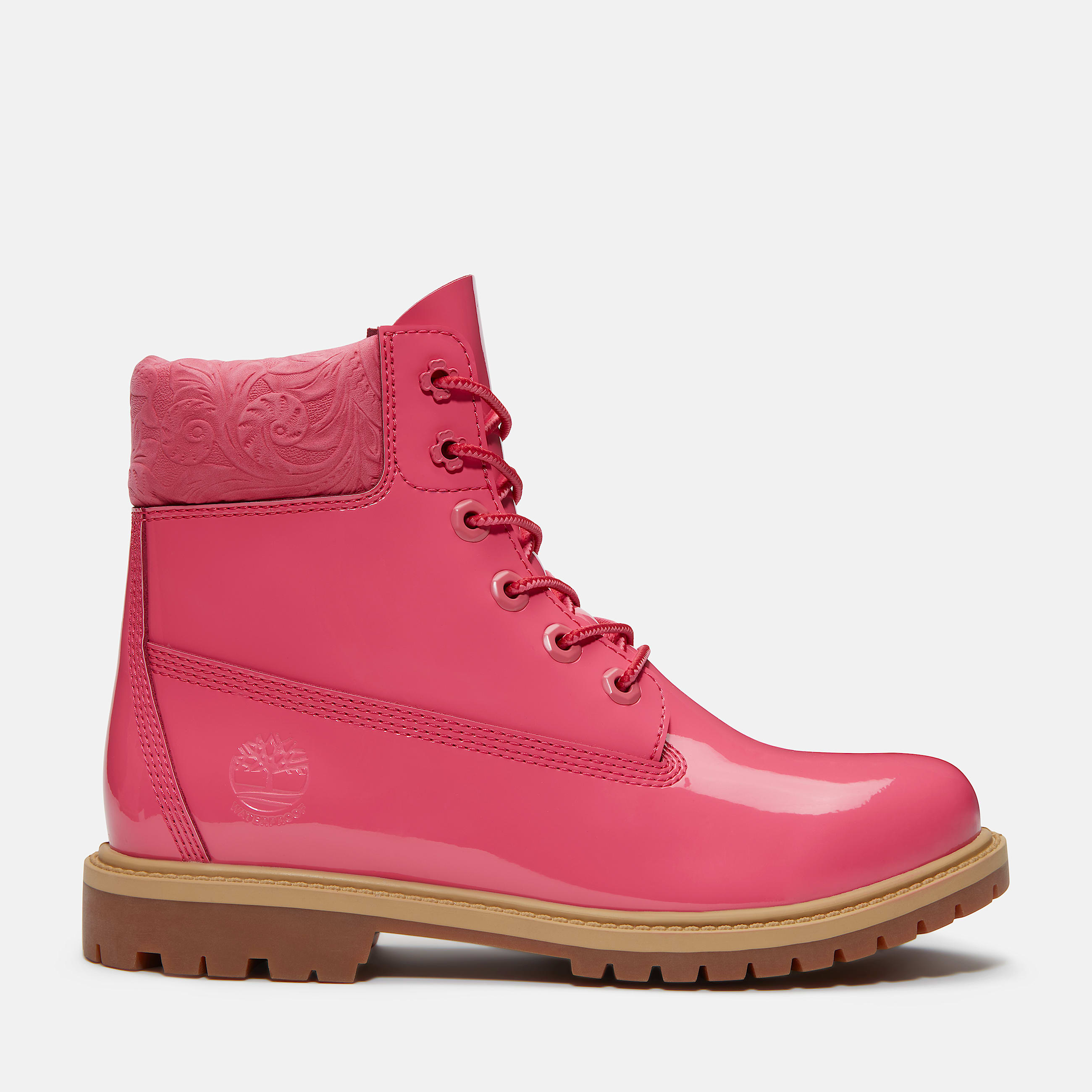 Womens Timberland Premium 6Inch Waterproof Boot TBL Pink Patent Leather HERO