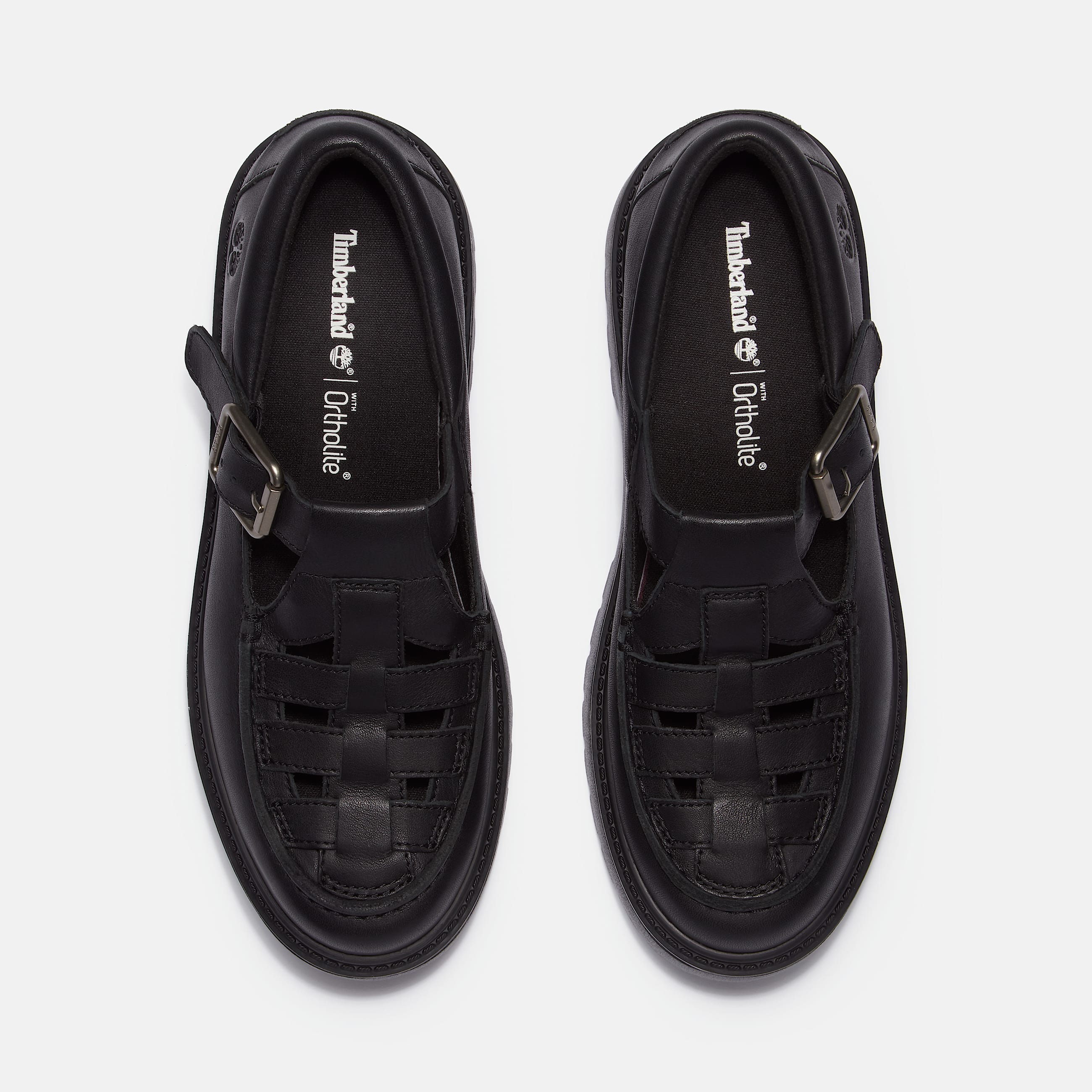 Womens Stone Street Platform Buckle Shoe TBL Black FullGrain ALT2