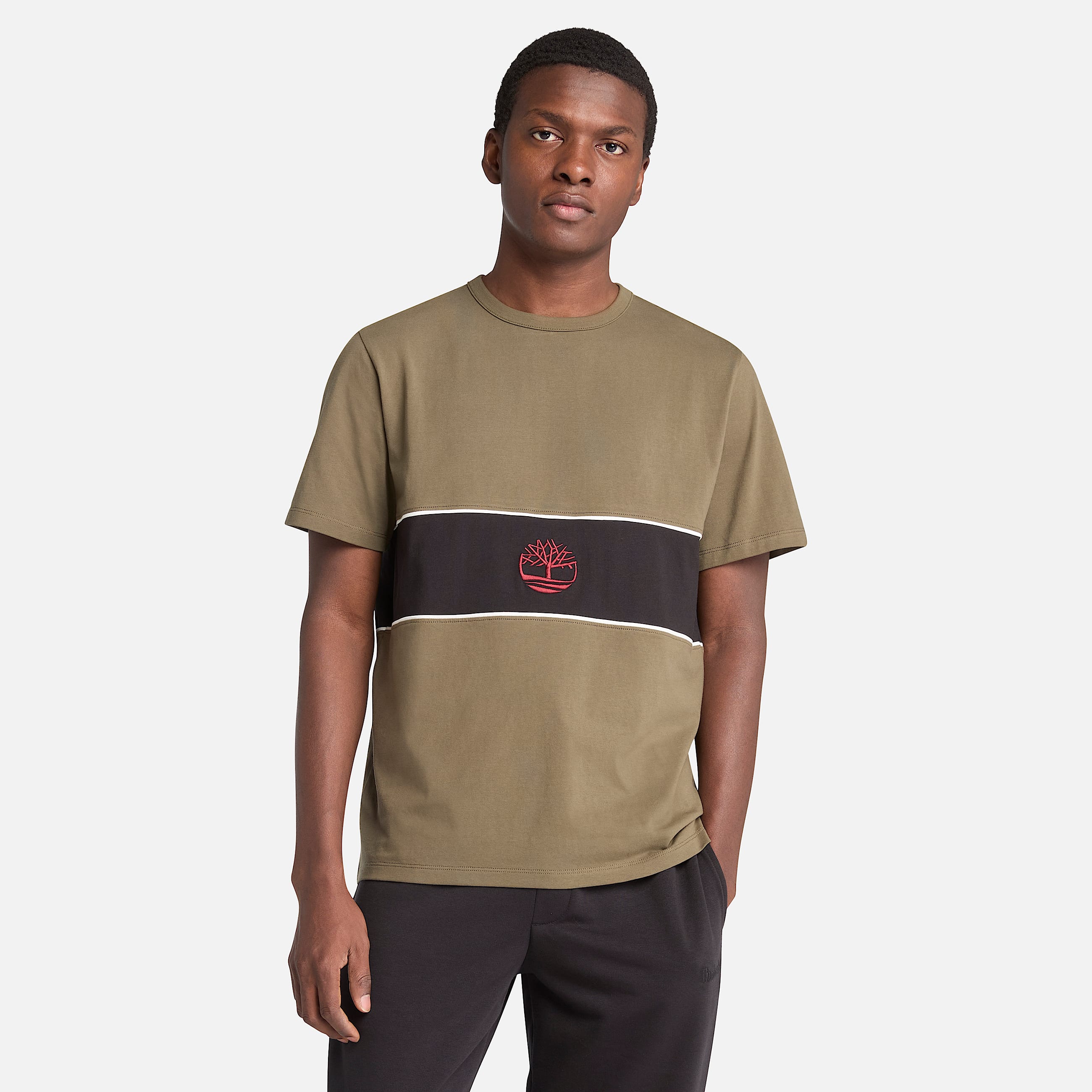 CutandSew ShortSleeve TShirt TBL Leaf GreenBlack ALT2