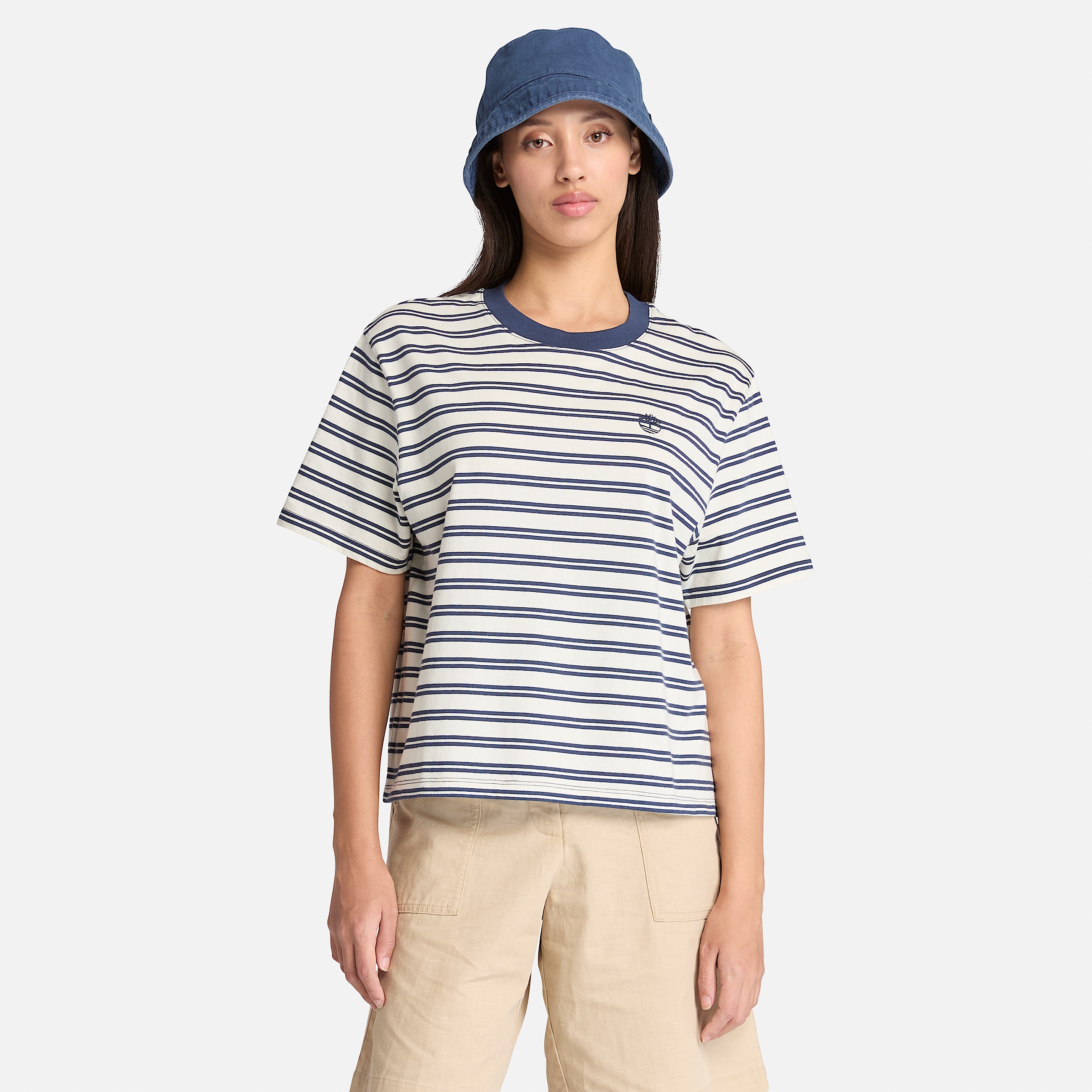 Womens Dunstan ShortSleeve Stripe TShirt TBL Dark Navy HERO