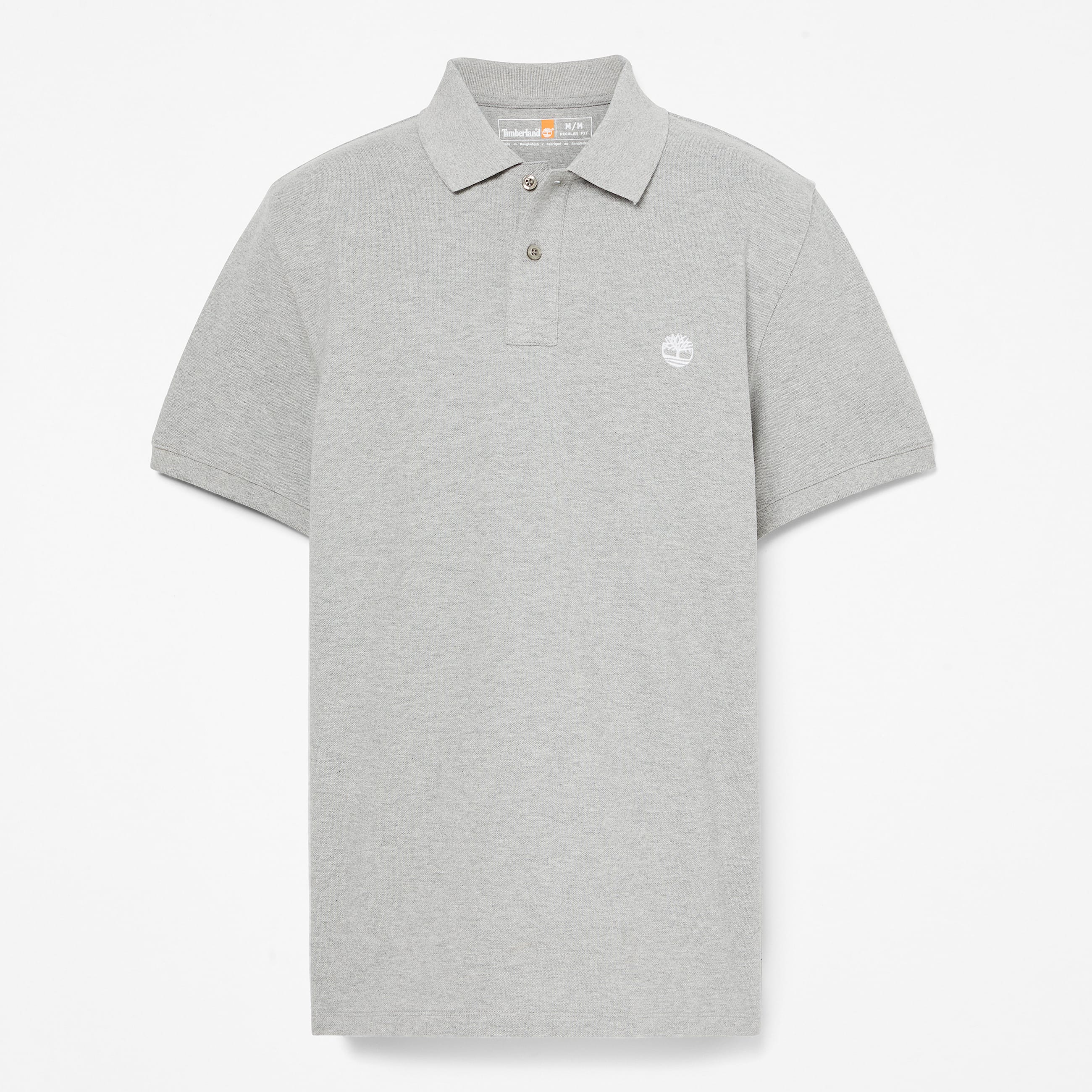 Mens Oyster River ShortSleeve Polo TBL Grey HeatherWhite ALT10