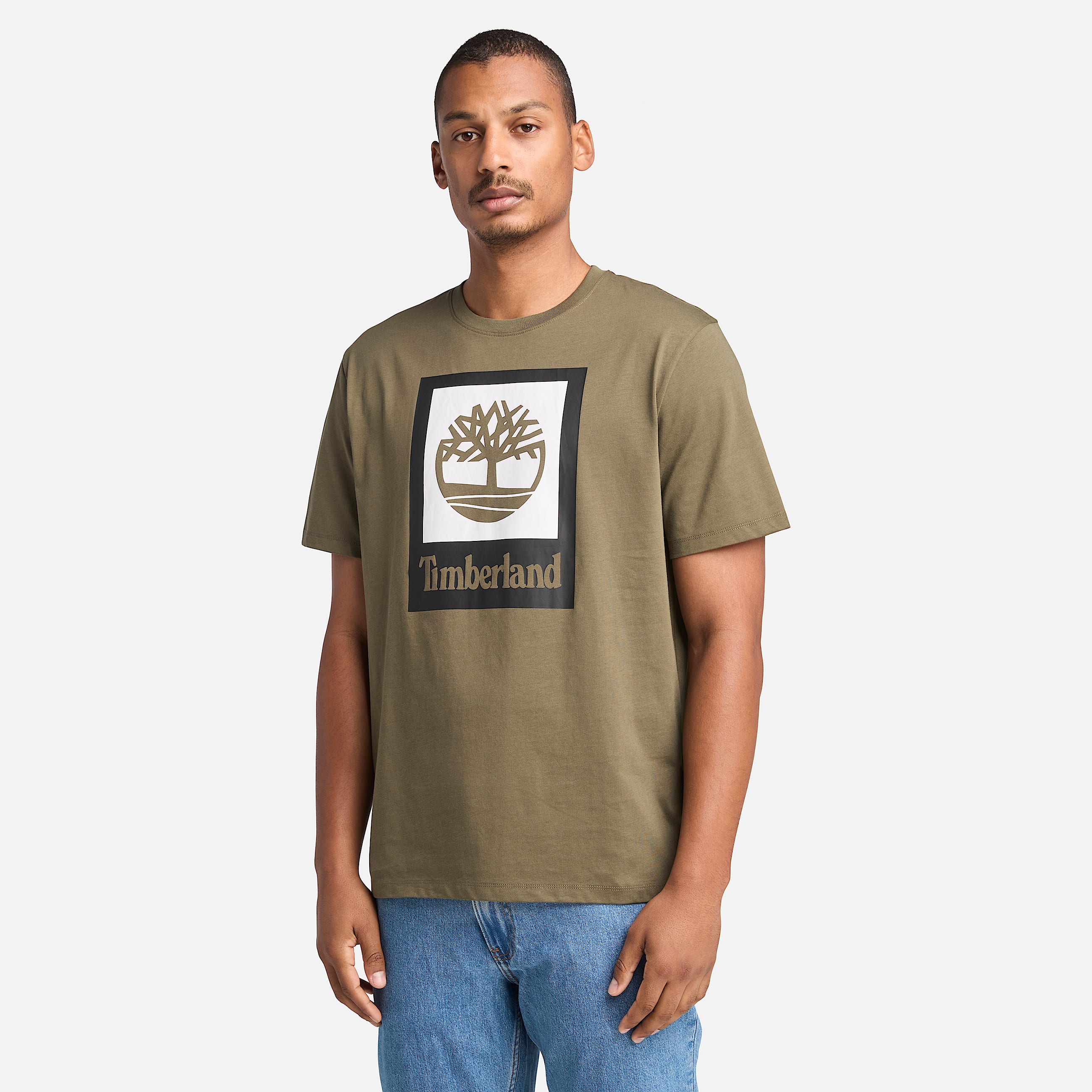 Square Stack Logo ShortSleeve TShirt TBL Leaf Green HERO