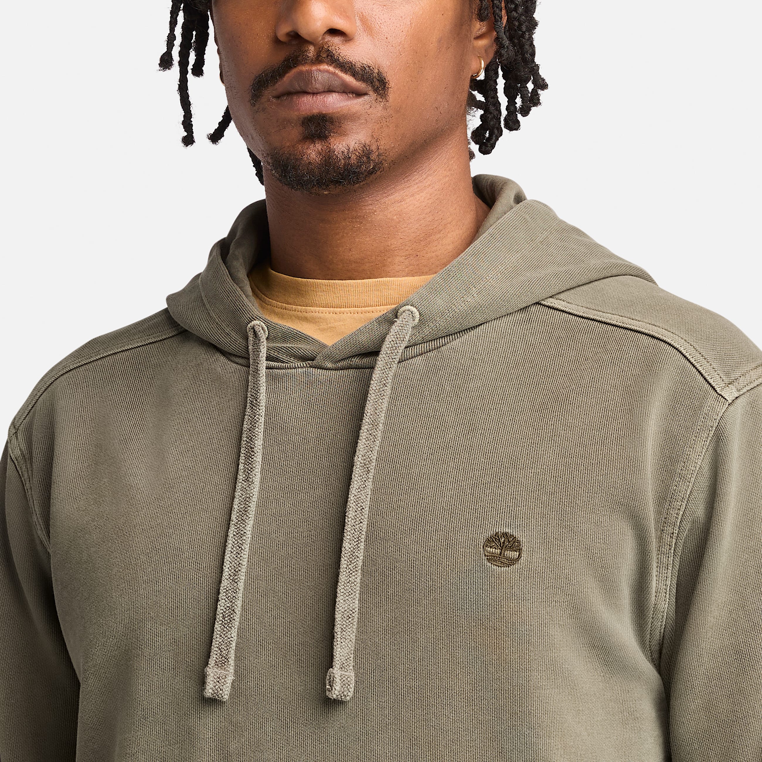 Hoodie  Merrymack River Garment Dye para hombre TBL Verde hoja ALT2