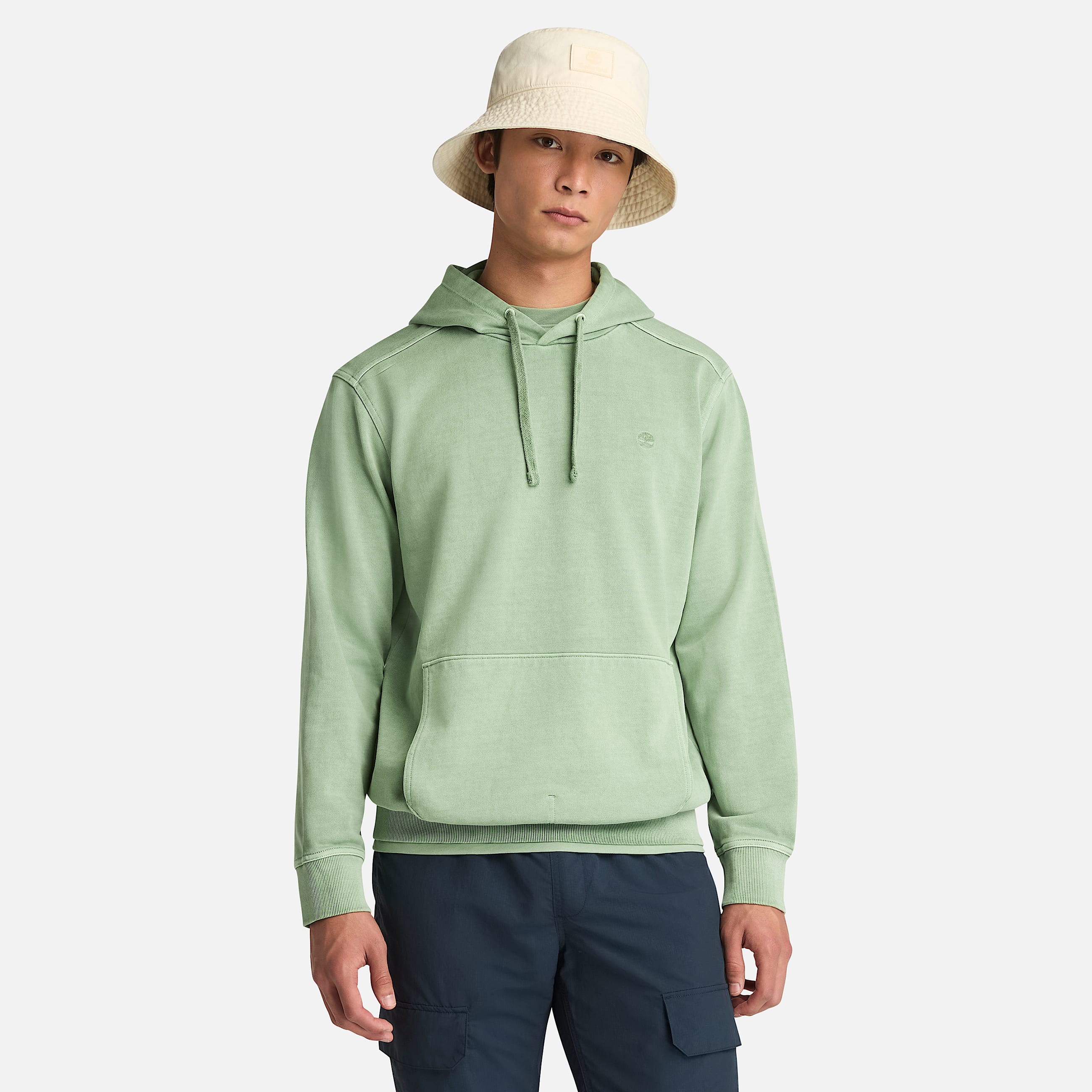 Hoodie  Merrymack River Garment Dye para hombre TBL Verde HERO