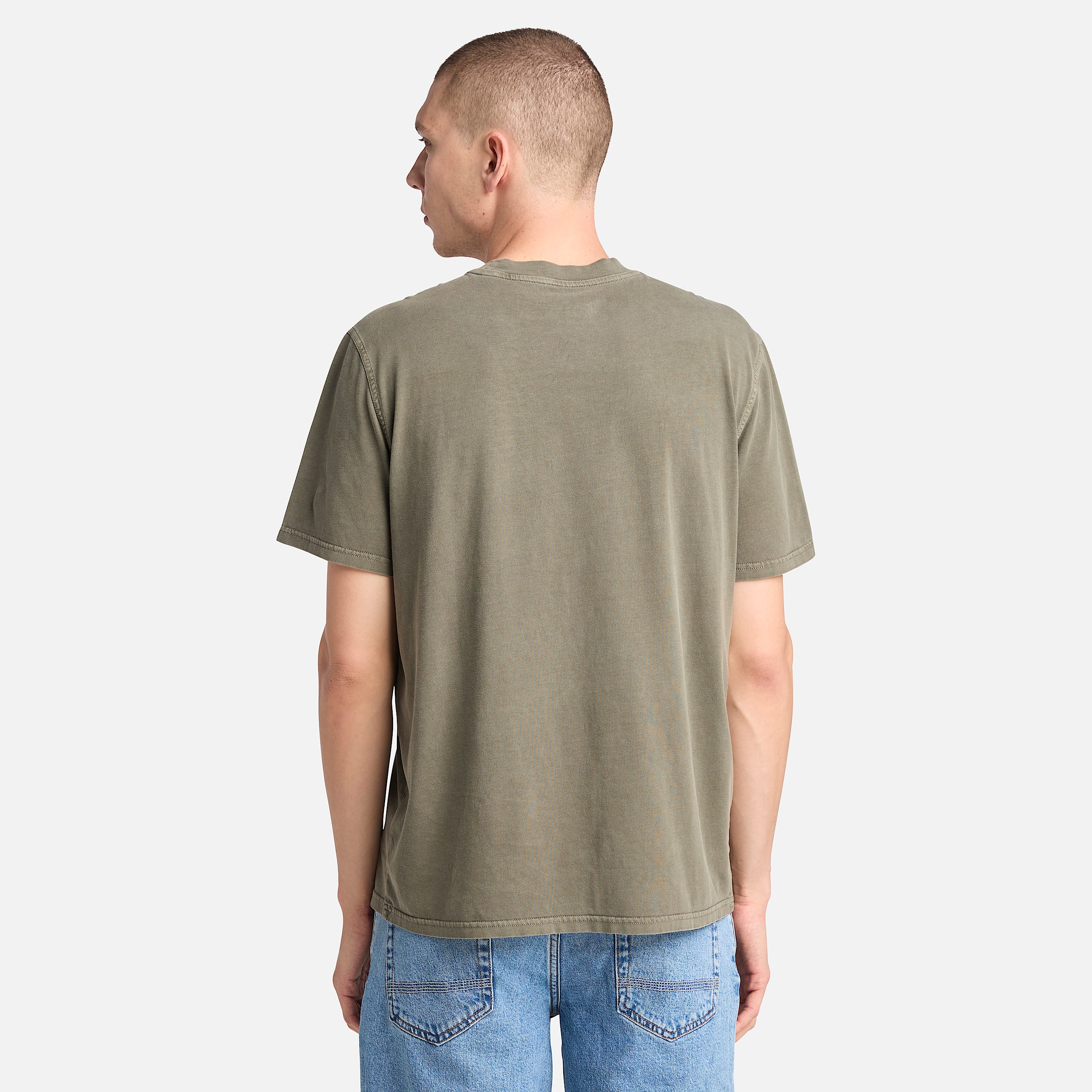 Mens Merrymack River Chest Pocket TShirt TBL Leaf Green ALT9