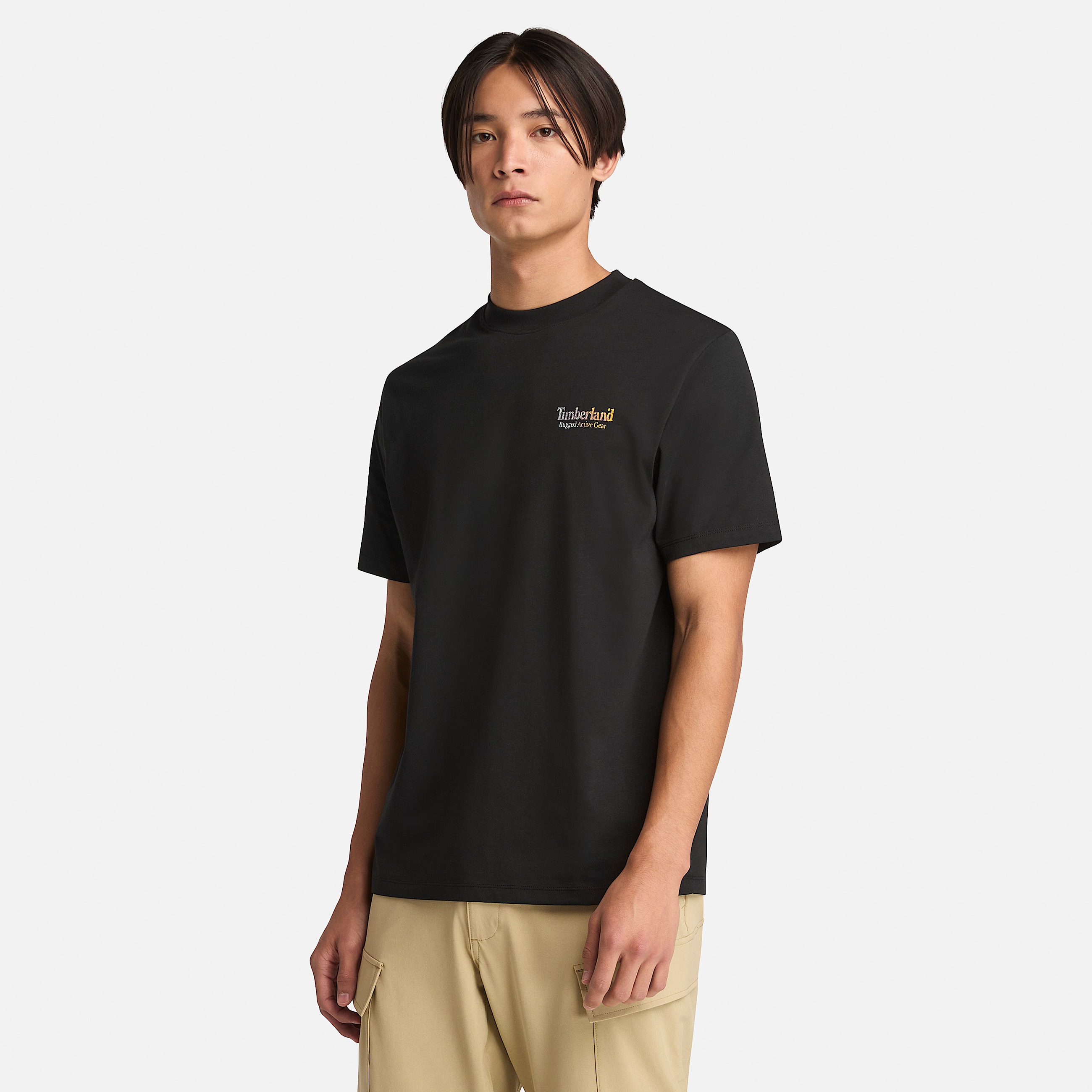 Mens Rugged Active Gear Back Graphic TShirt TBL Black HERO