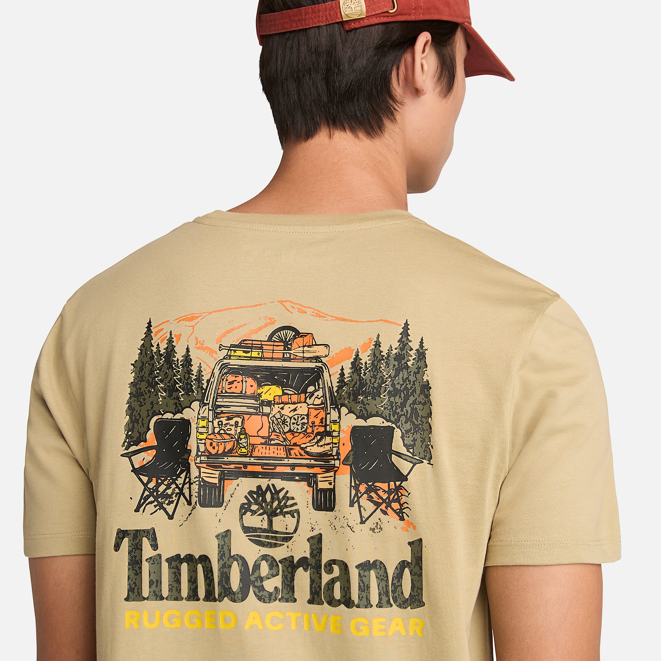 Mens Back On The Road Graphic TShirt TBL Lemon Pepper ALT2