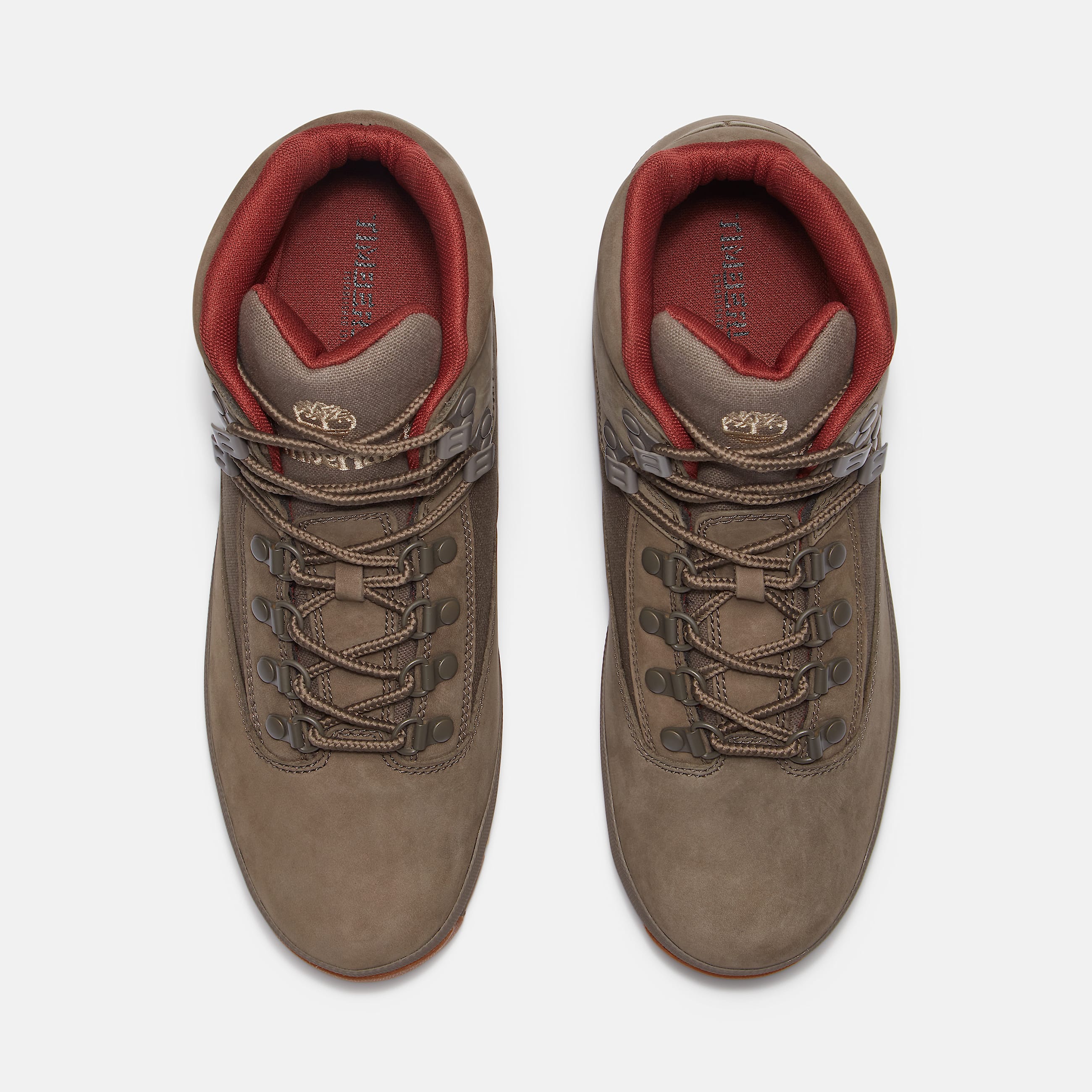 Mens Euro Hiker Leather Boot TBL Olive Nubuck ALT2