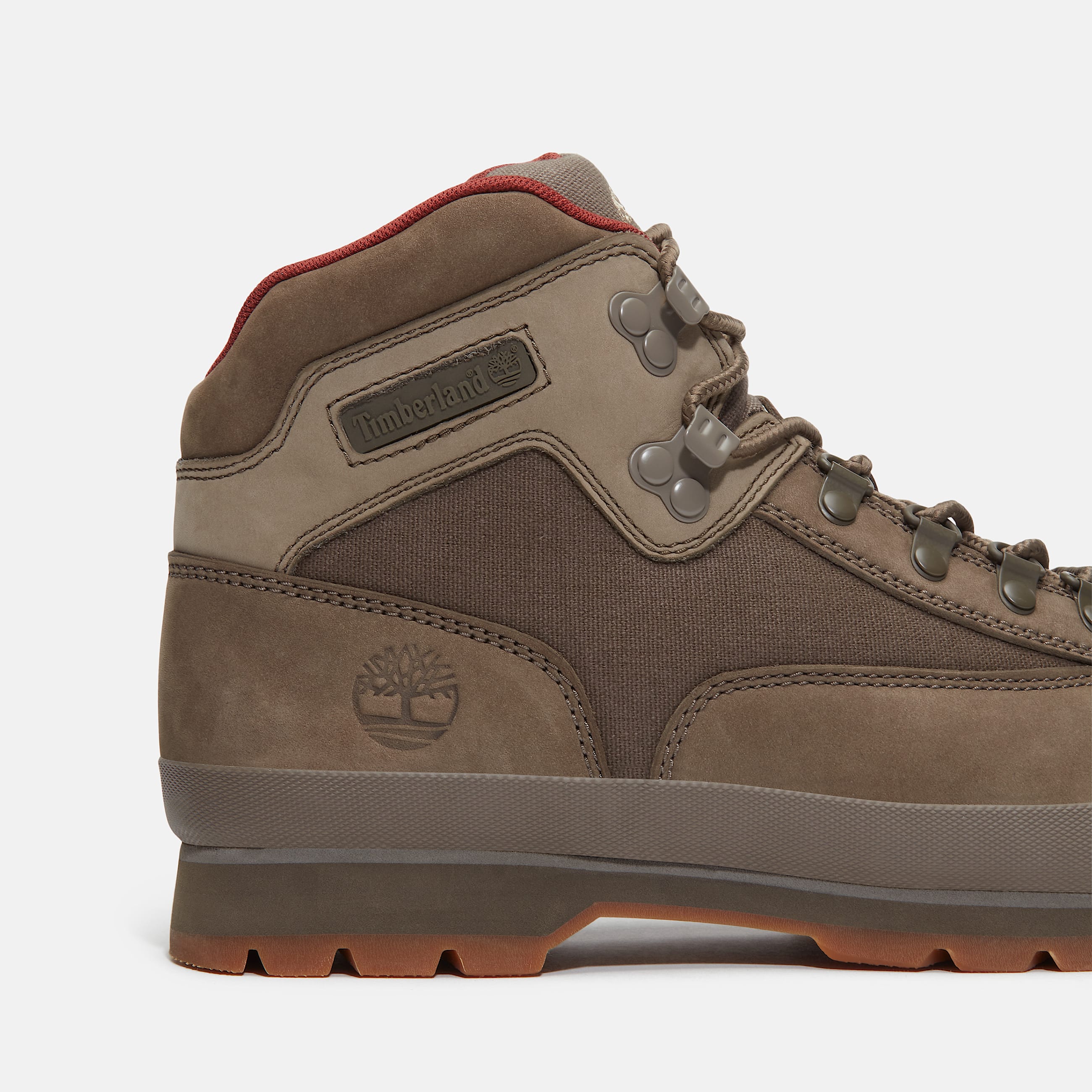 Mens Euro Hiker Leather Boot TBL Olive Nubuck ALT7