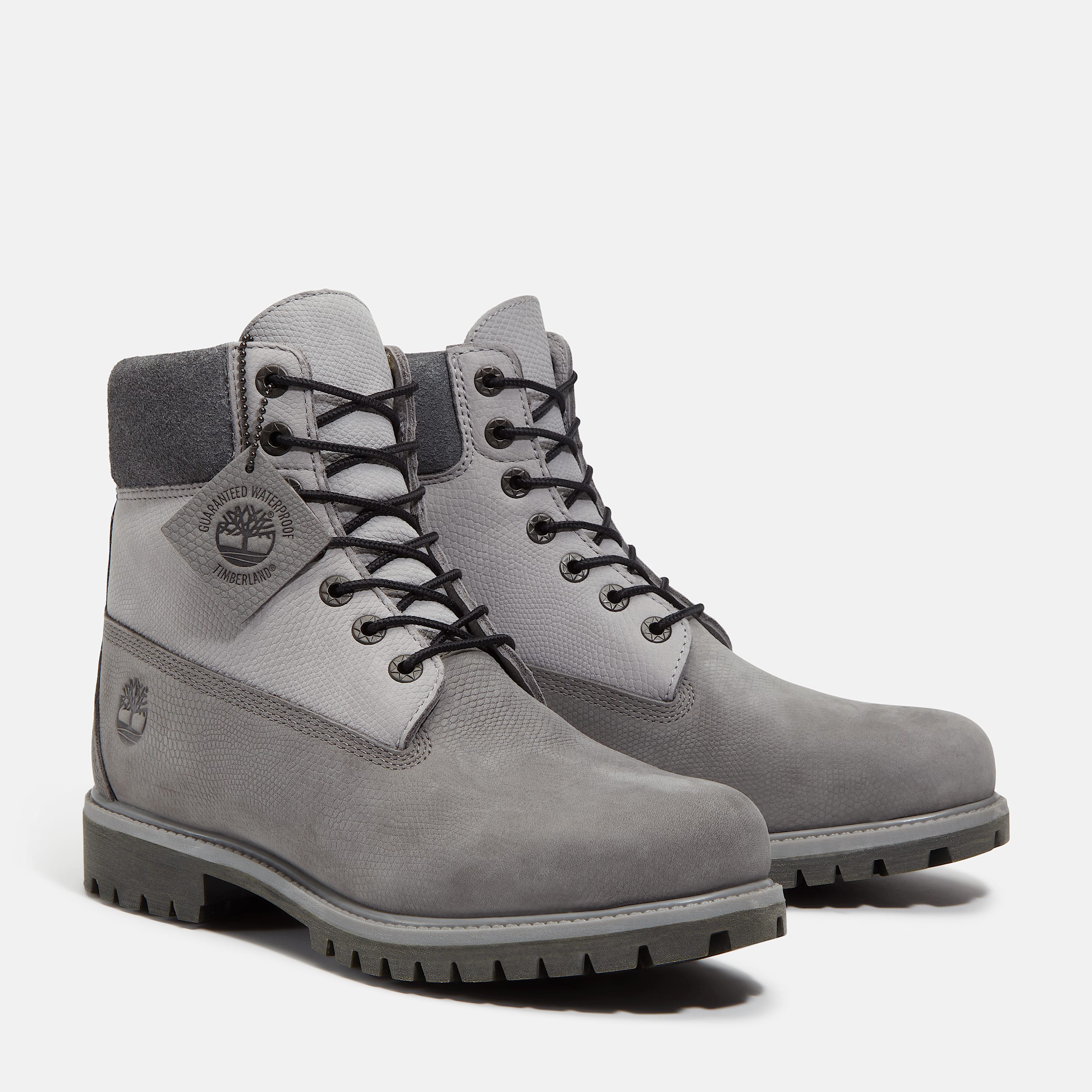 Mens Timberland Premium 6Inch Waterproof Boot TBL Medium Grey Nubuck ALT4