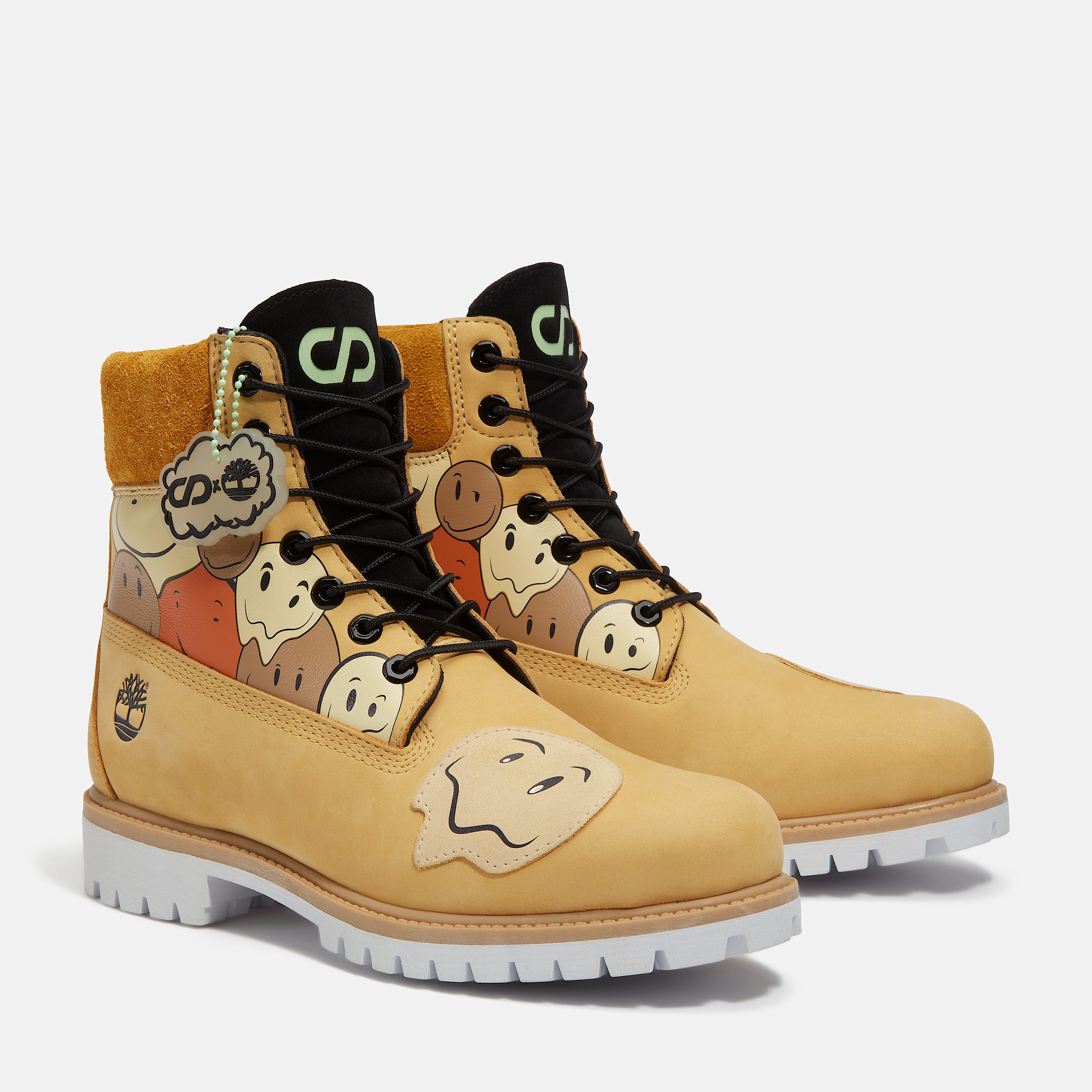 Botte impermable Timberland Premium 6Inch  Nuances de bonheur  pour hommes TBL Imprim visage souriant bl ALT4