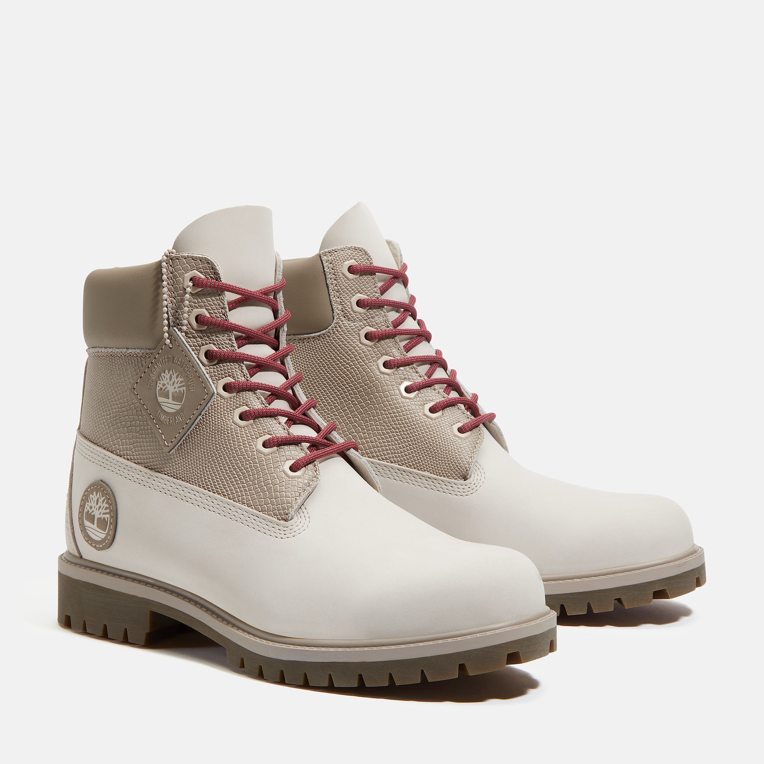 Mens Year of the Snake Timberland Heritage 6Inch Waterproof Boot TBL White Nubuck ALT4