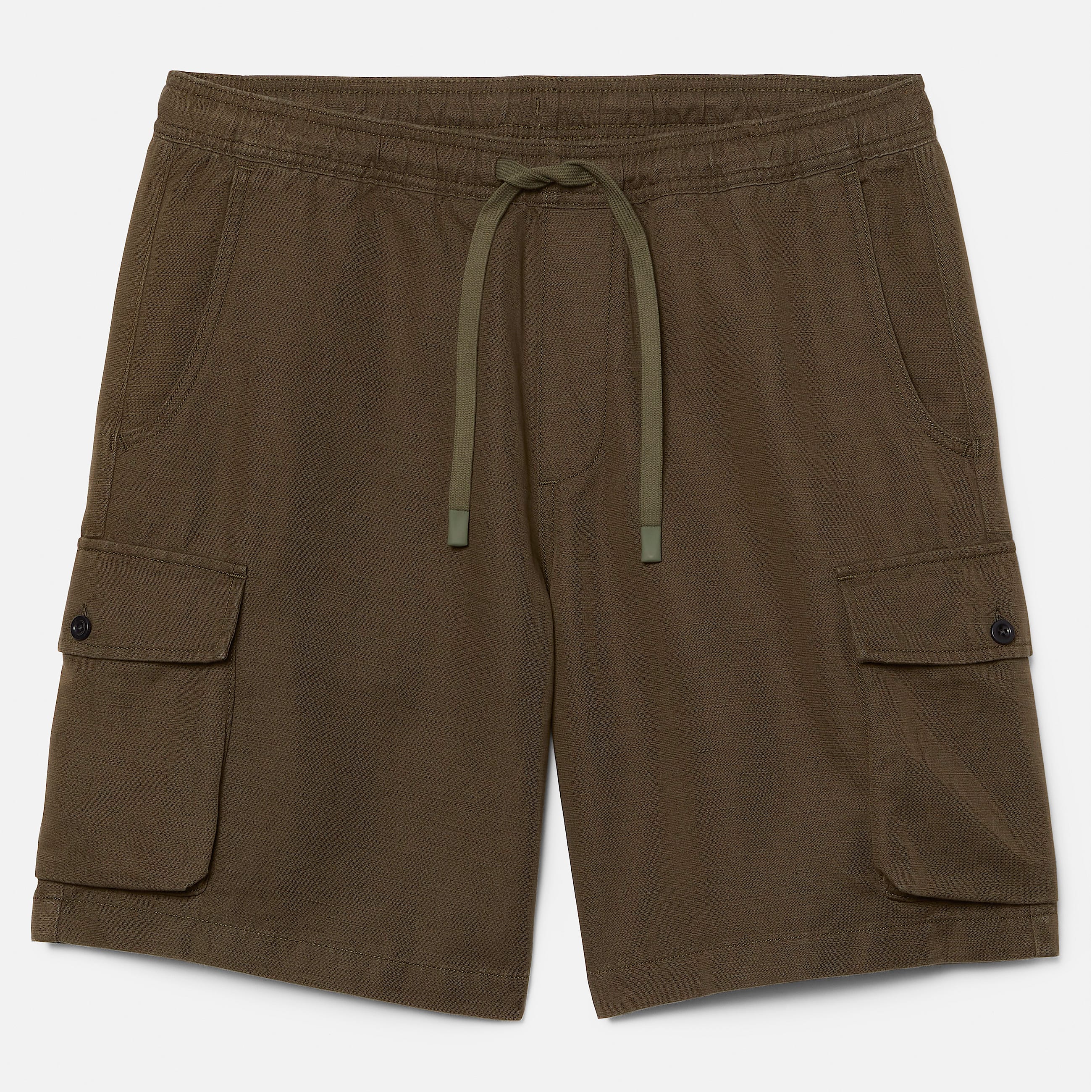 Short de algodn y lino para hombre TBL Verde hoja ALT10