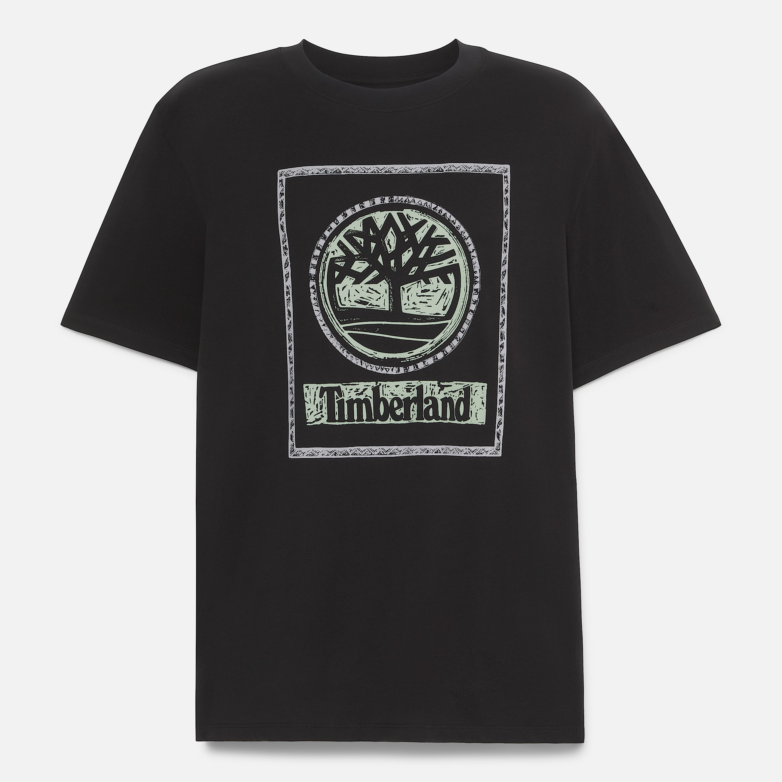 Mens Front Seasonal Stack Logo TShirt TBL Black ALT10