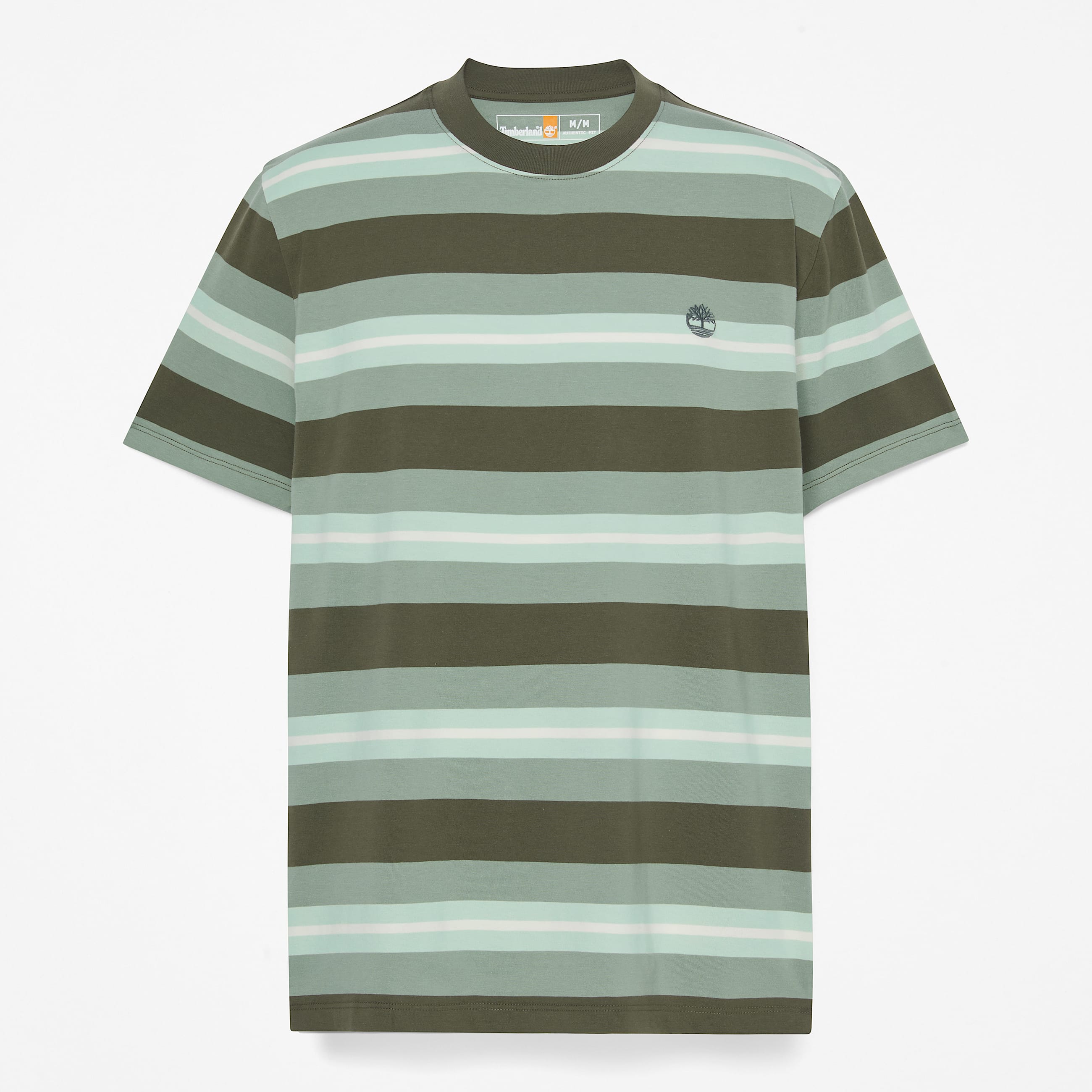 Mens Striped ShortSleeve TShirt TBL Leaf Green ALT10