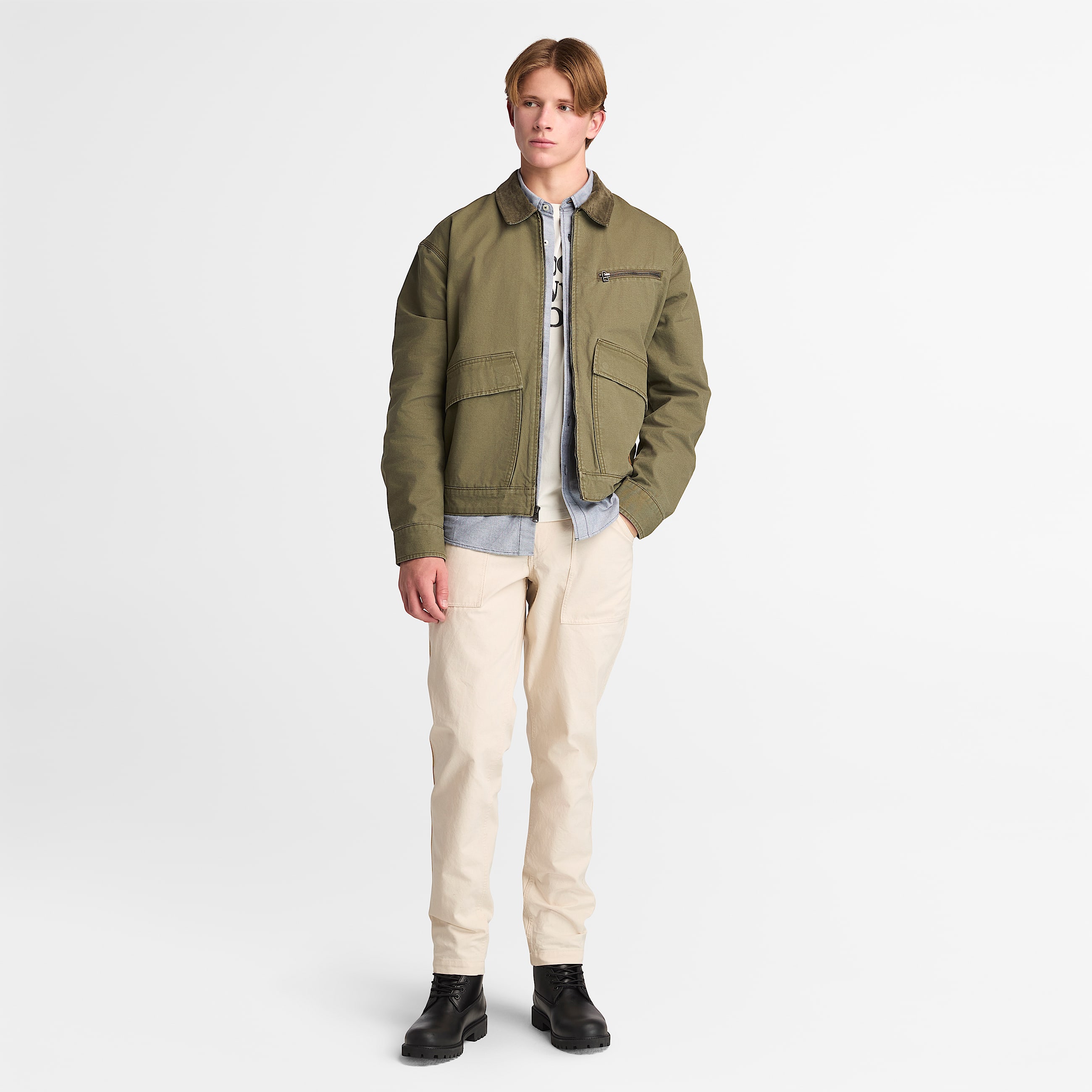 Mens Goffstown Washed Canvas Fatigue Pant TBL Undyed ALT1