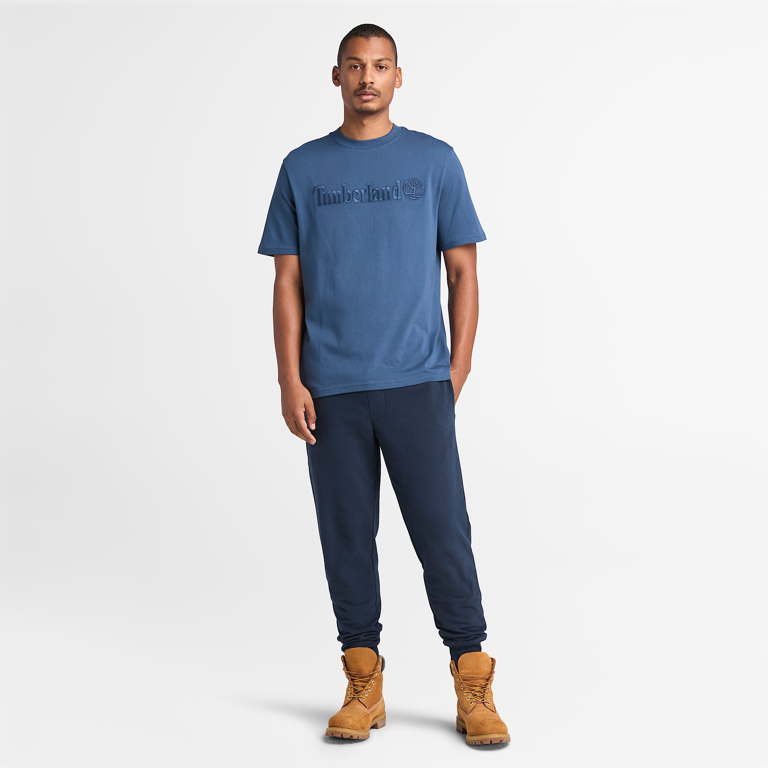 Mens Hampton ShortSleeve TShirt TBL Dark Denim ALT1