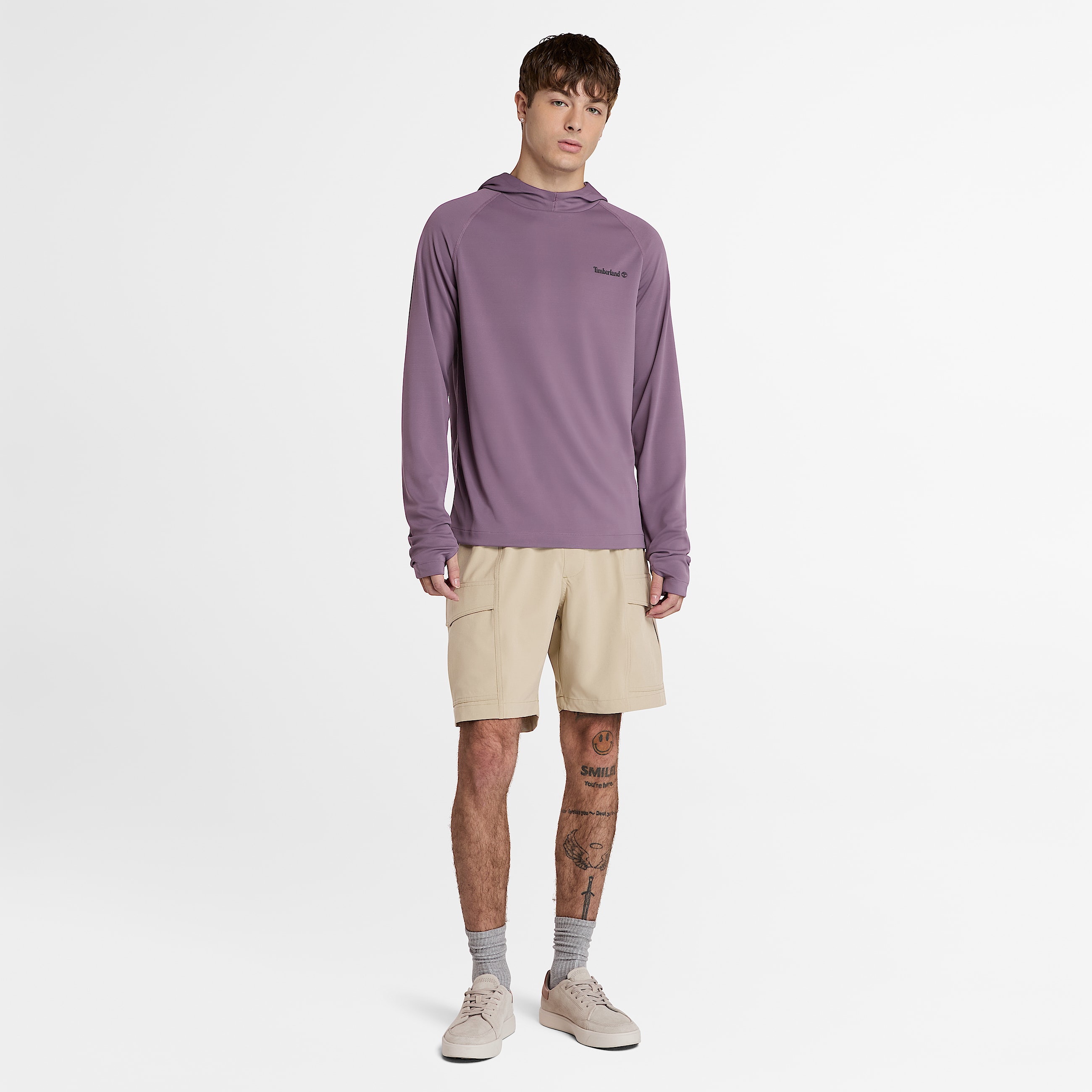 Mens Instant Coolness UV Protection LongSleeve TShirt TBL Vintage Violet ALT1