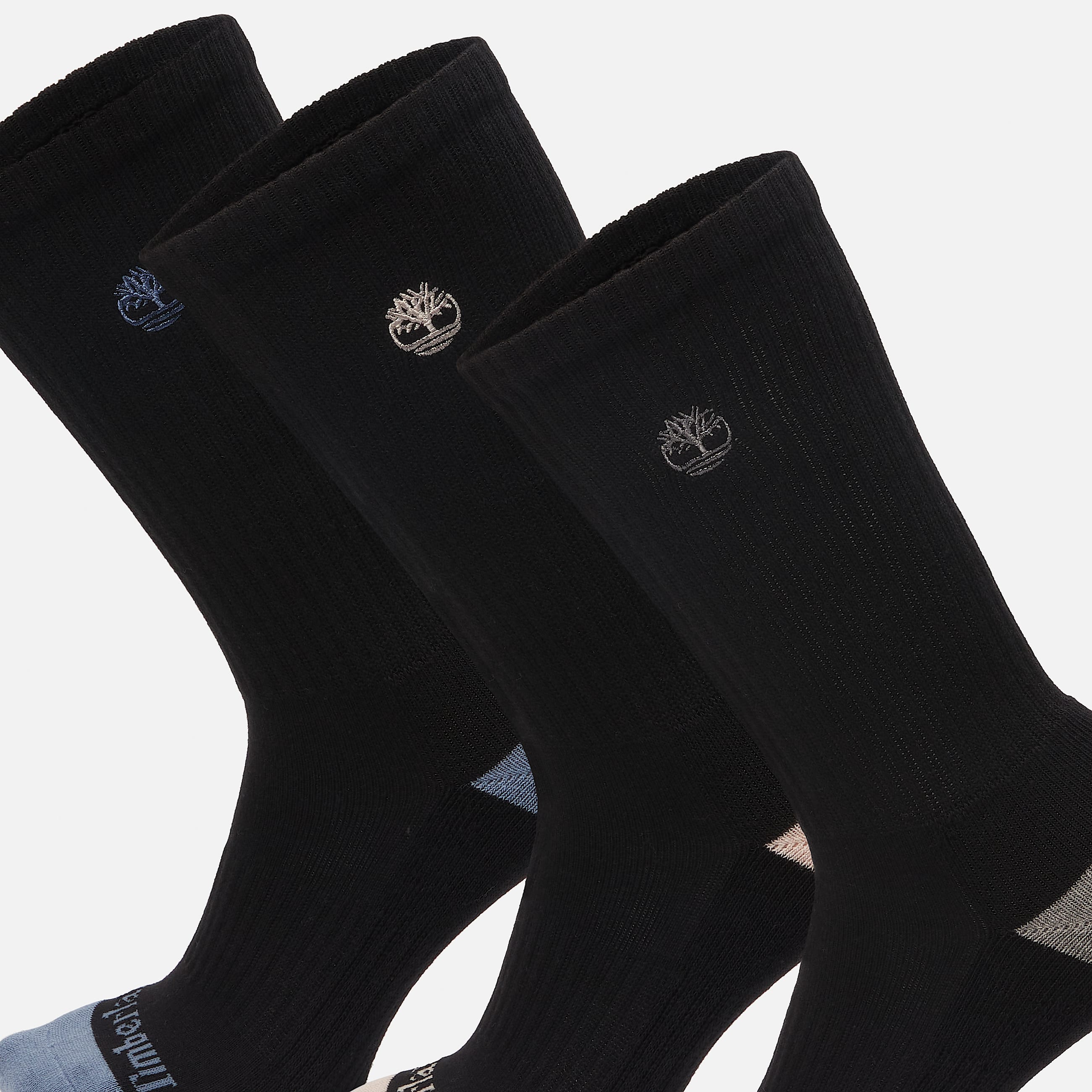 Womens Sagamore Beach 3Pack HalfCushion Crew Sock TBL Jet Black ALT2