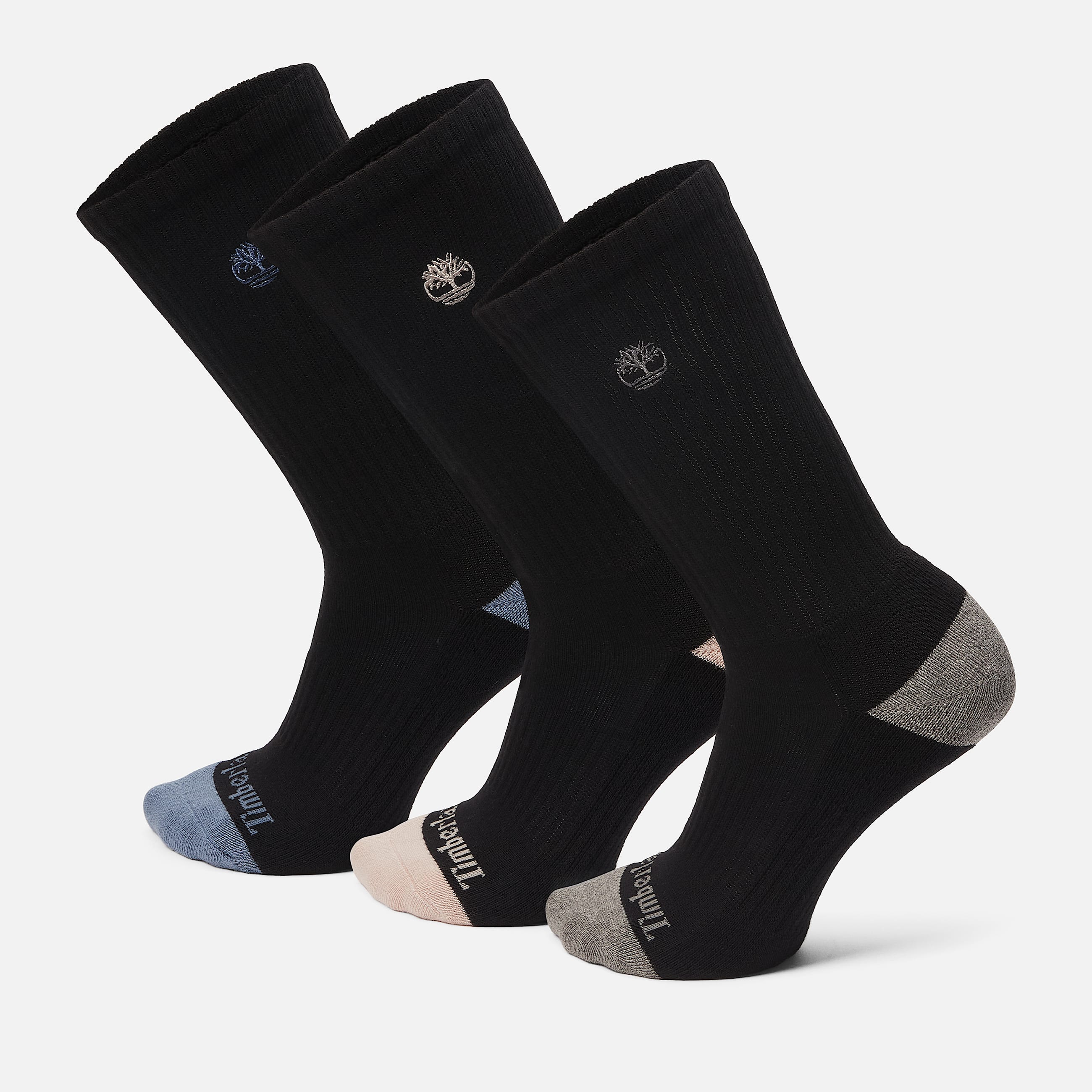 Womens Sagamore Beach 3Pack HalfCushion Crew Sock TBL Jet Black HERO