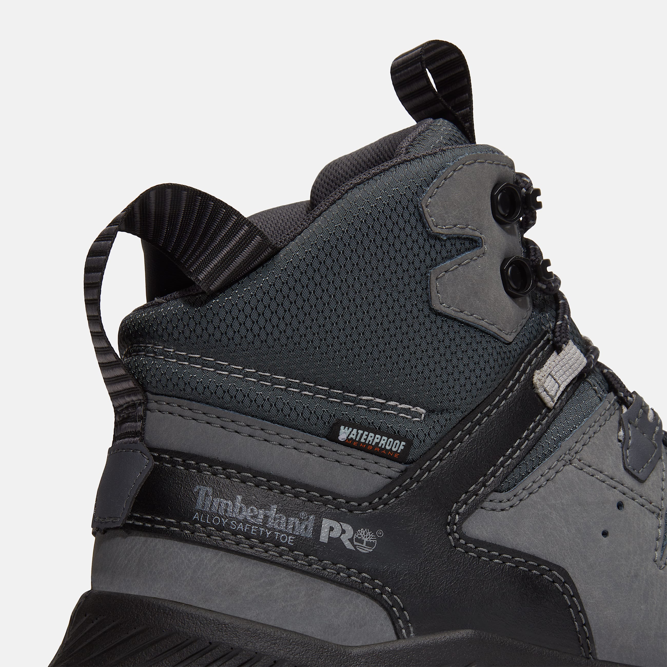 Mens Tempe 6 Alloy Toe Waterproof Work Boot TBL Medium Grey Leather ALT7