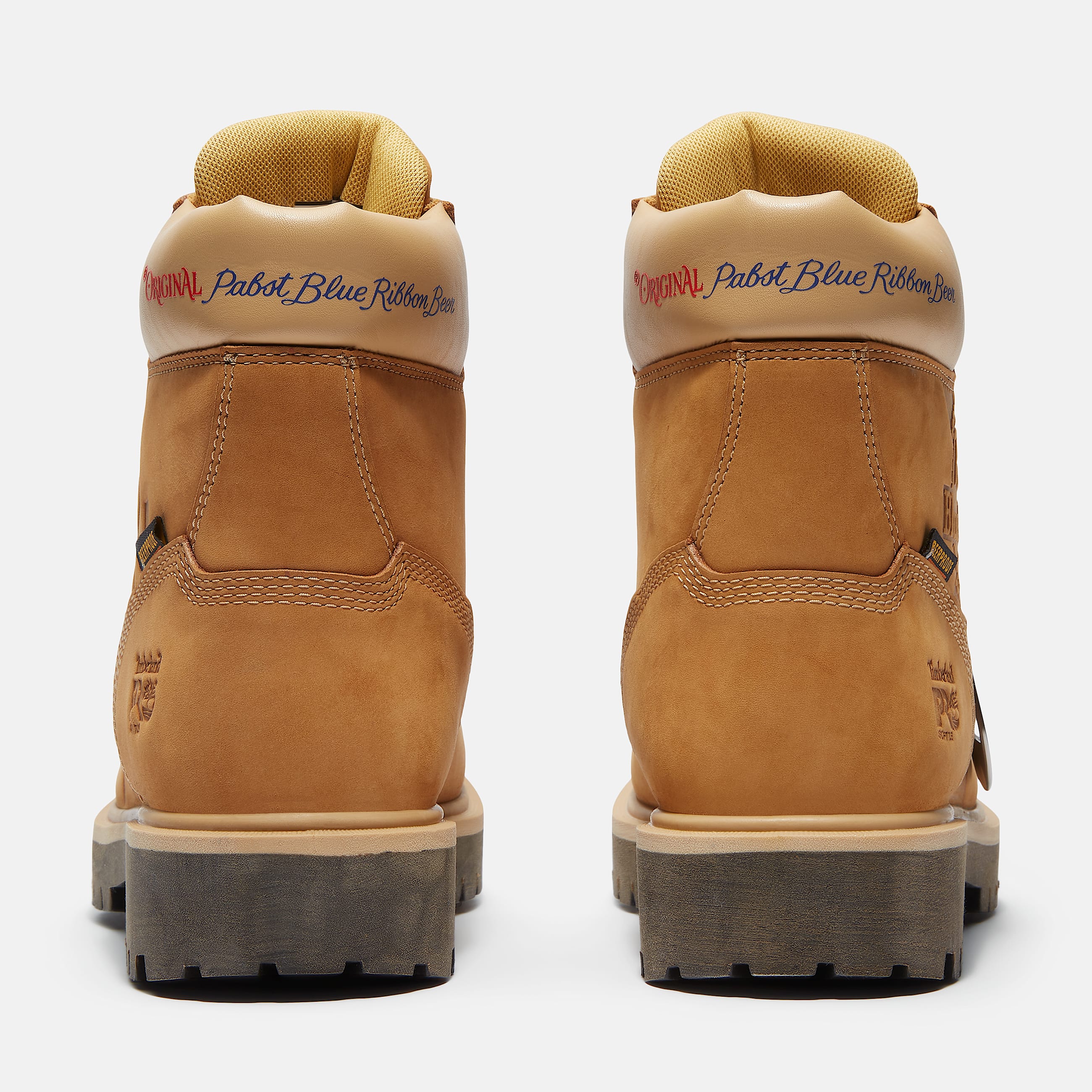 Mens Timberland PRO and Pabst Blue Ribbon Direct Attach 6 Soft Toe Waterproof Work Boot TBL Wheat Nubuck ALT5