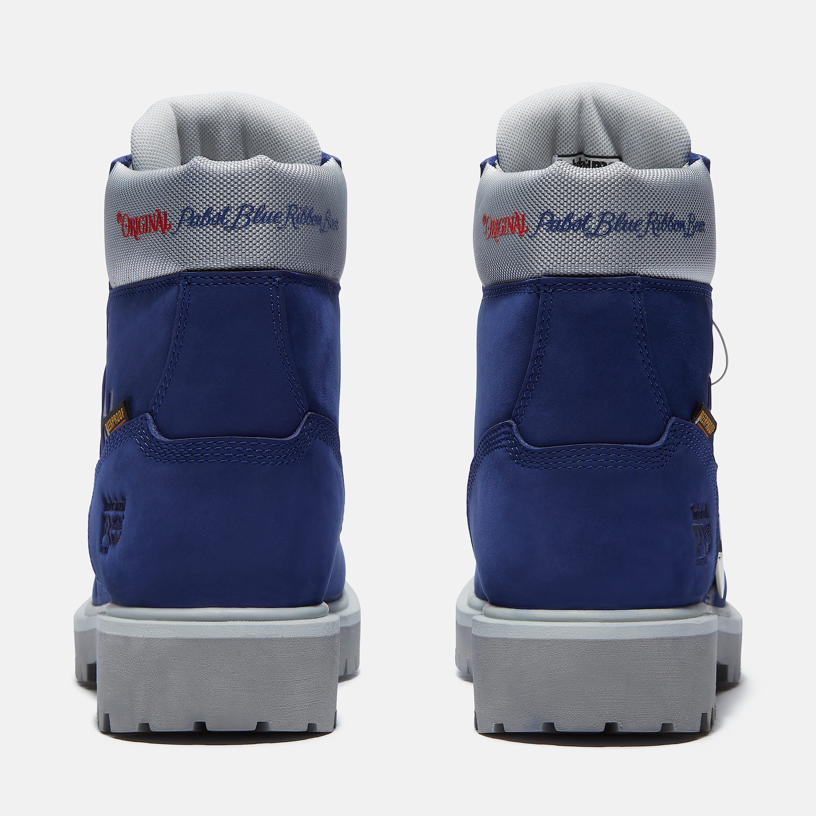 Mens Timberland PRO and Pabst Blue Ribbon Direct Attach 6 Soft Toe Waterproof Work Boot TBL Blue Nubuck ALT5