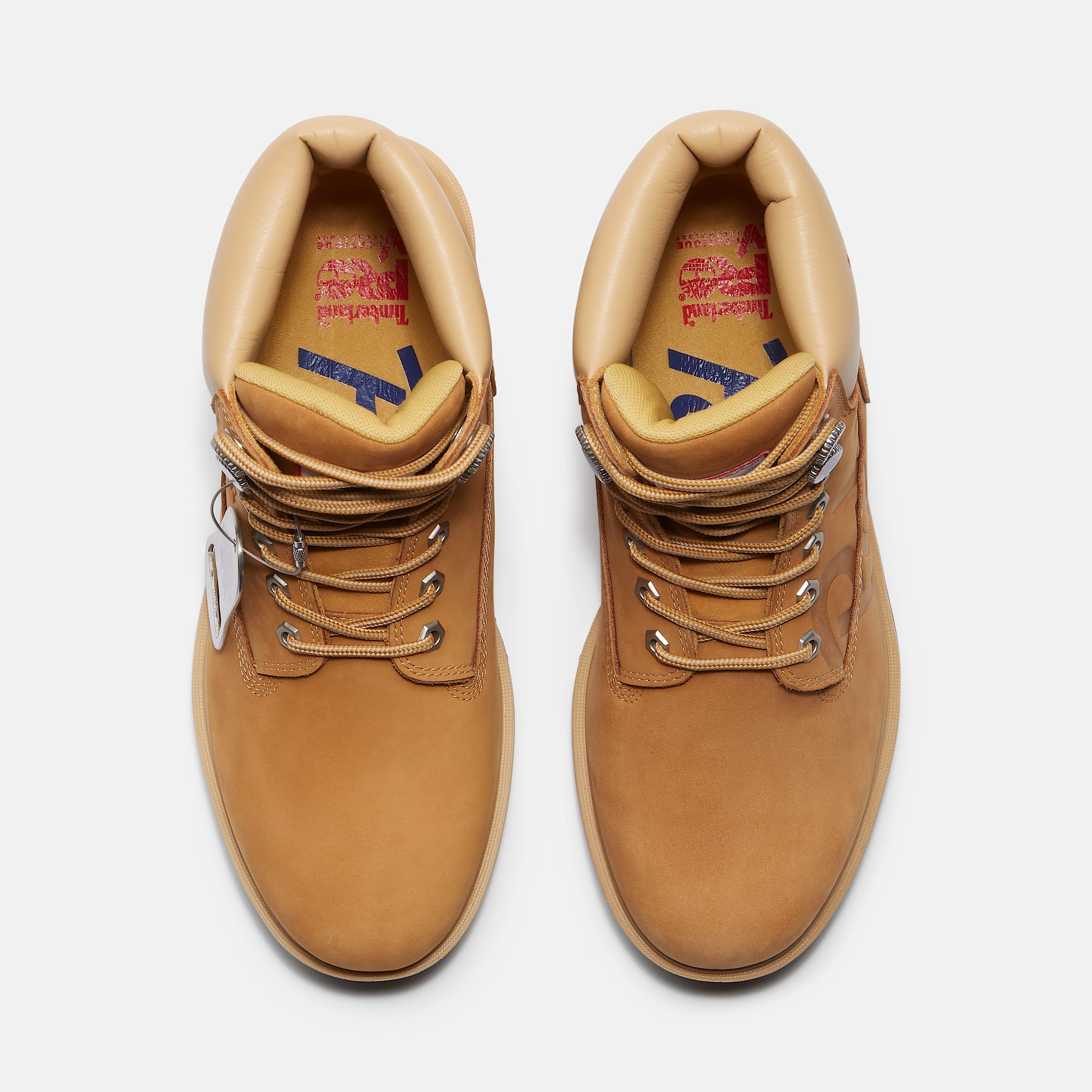 Mens Timberland PRO and Pabst Blue Ribbon Direct Attach 6 Soft Toe Waterproof Work Boot TBL Wheat Nubuck ALT2