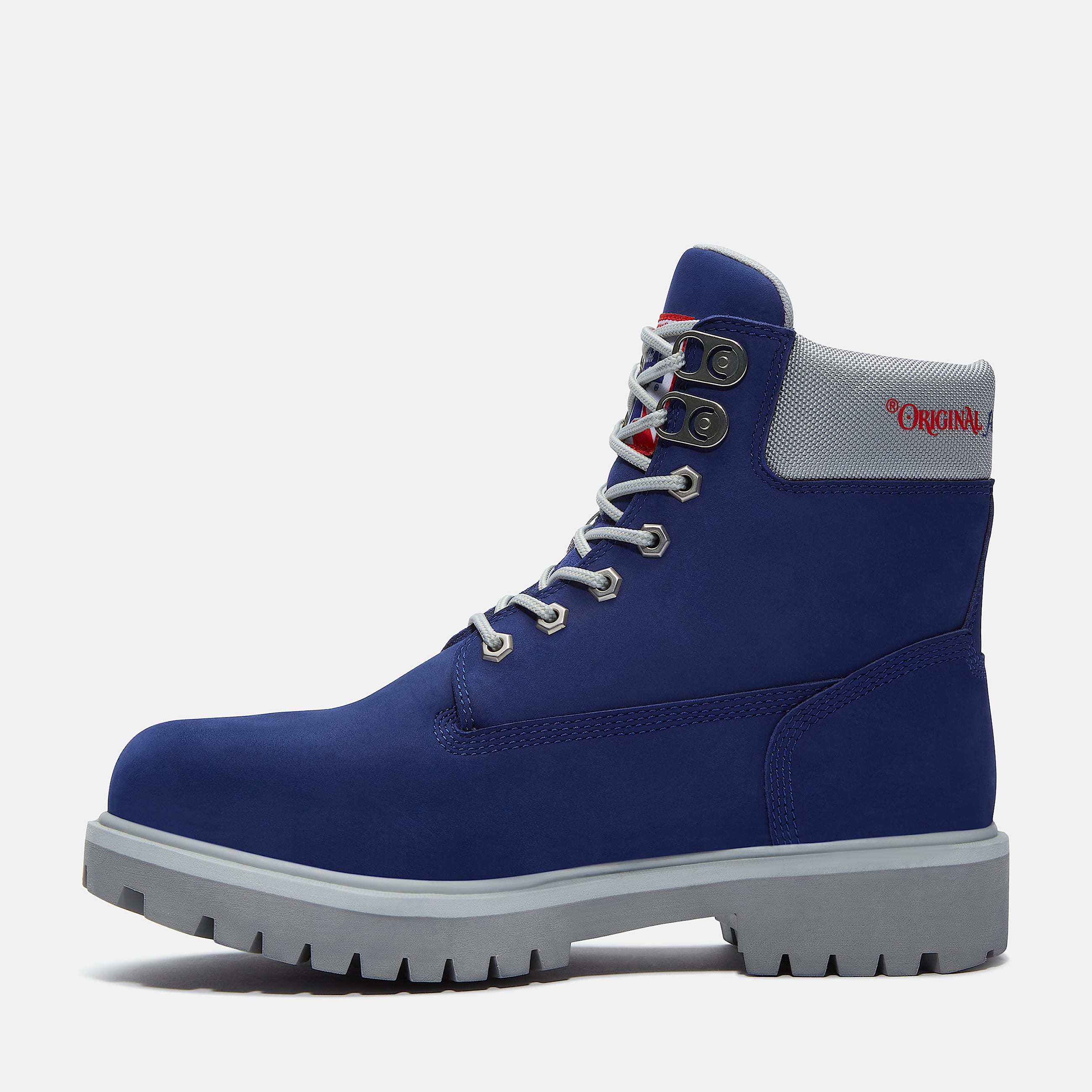 Mens Timberland PRO and Pabst Blue Ribbon Direct Attach 6 Soft Toe Waterproof Work Boot TBL Blue Nubuck ALT6