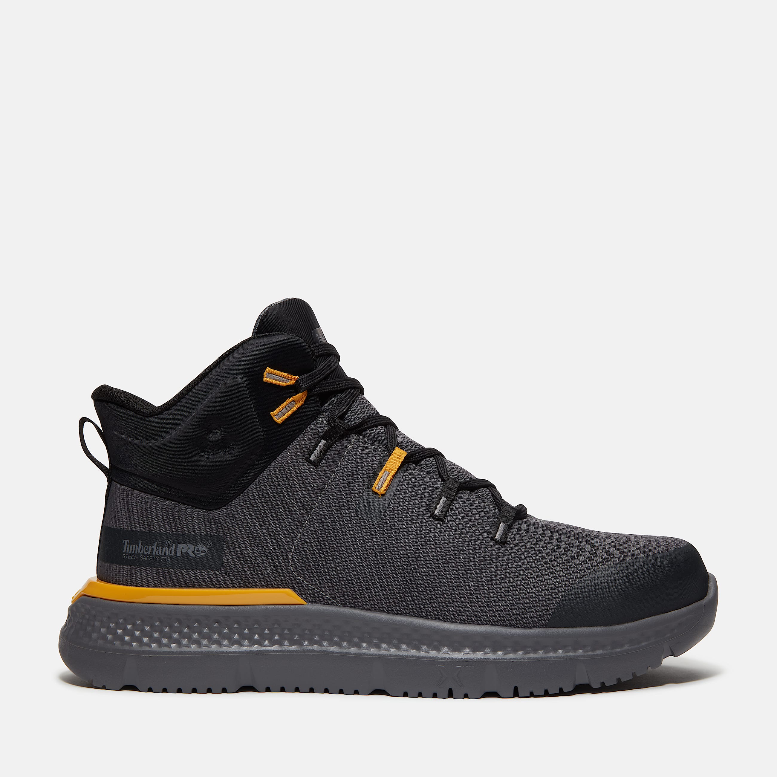 Mens Intercept Mid Steel Toe Work Sneaker TBL Dark Grey Ripstop HERO