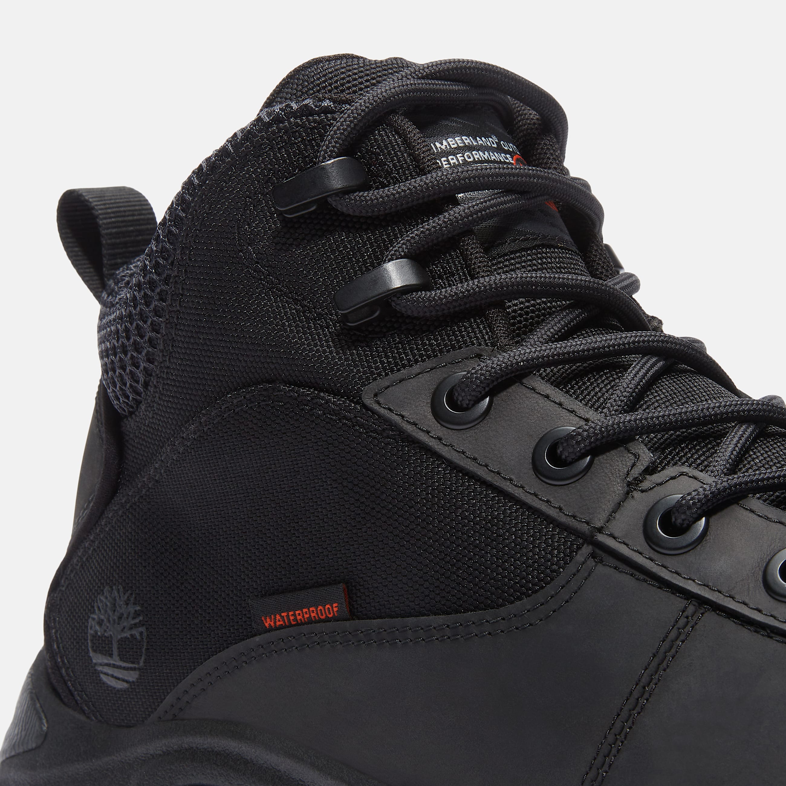 Botas Hiking Motion Maddsen Mid Waterproof con agujetas para hombre TBL Piel de Grano Entero Negro ALT7