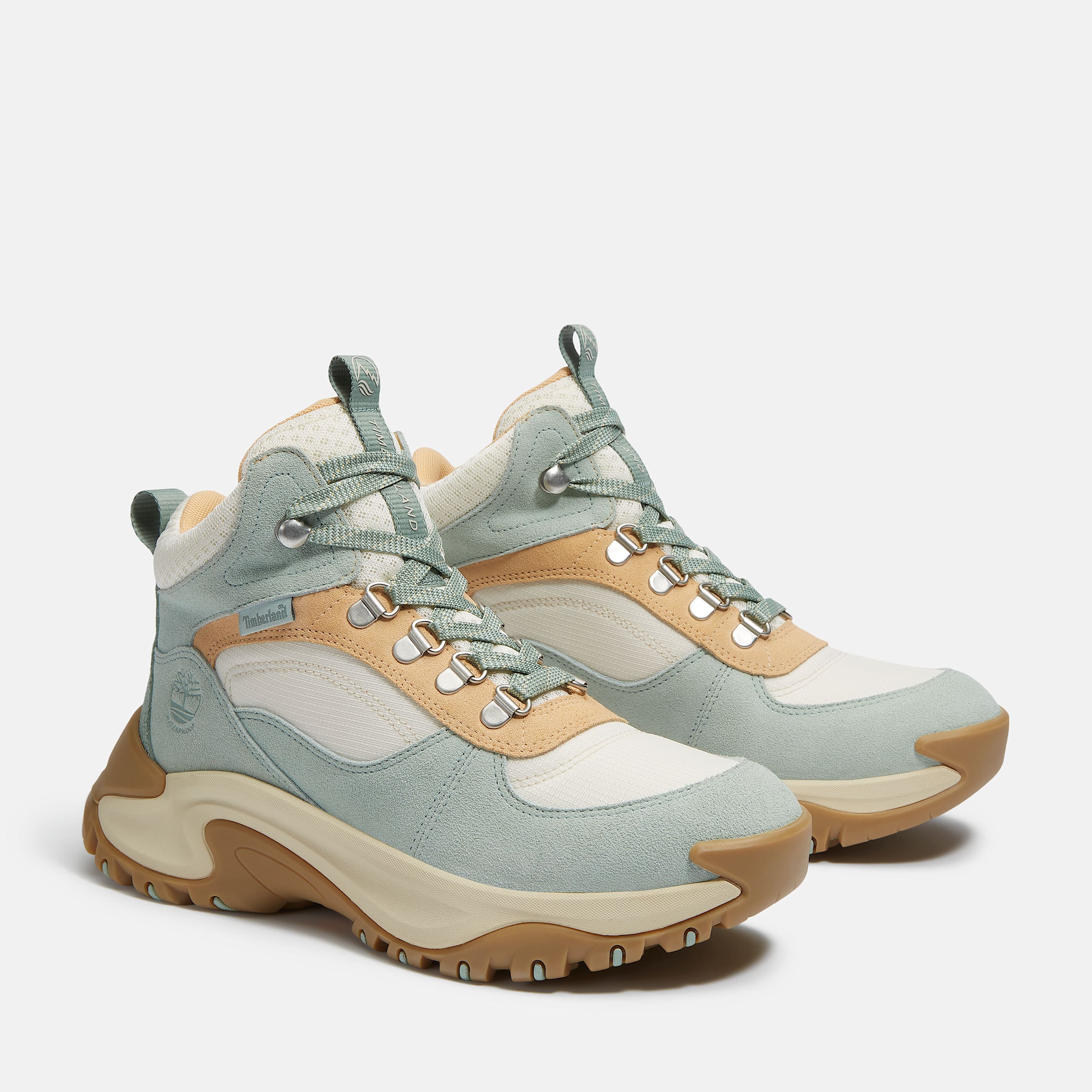 Womens Mt Maddsen Peak Waterproof Hiking Boot TBL Light Green Suede ALT4