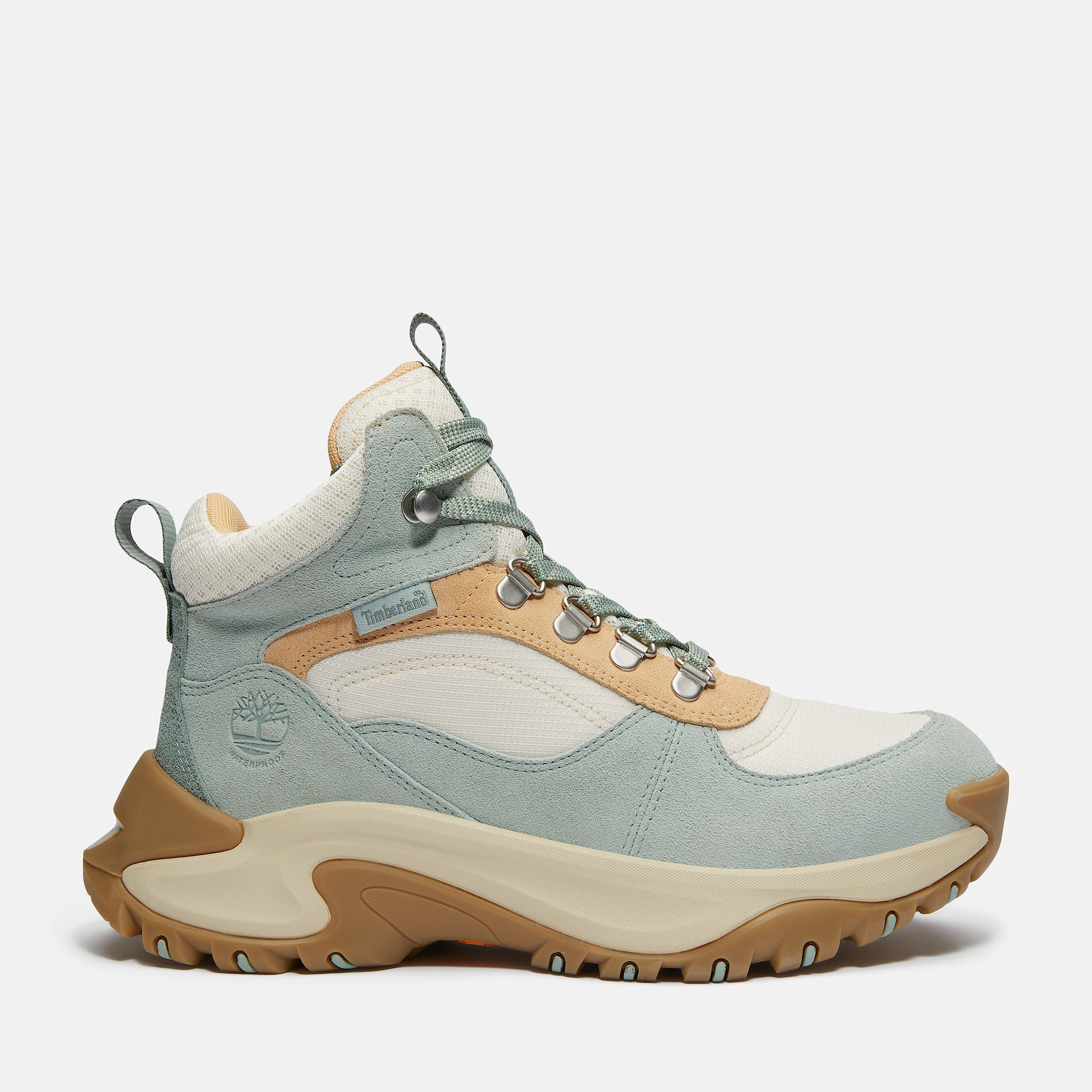 Womens Mt Maddsen Peak Waterproof Hiking Boot TBL Light Green Suede HERO