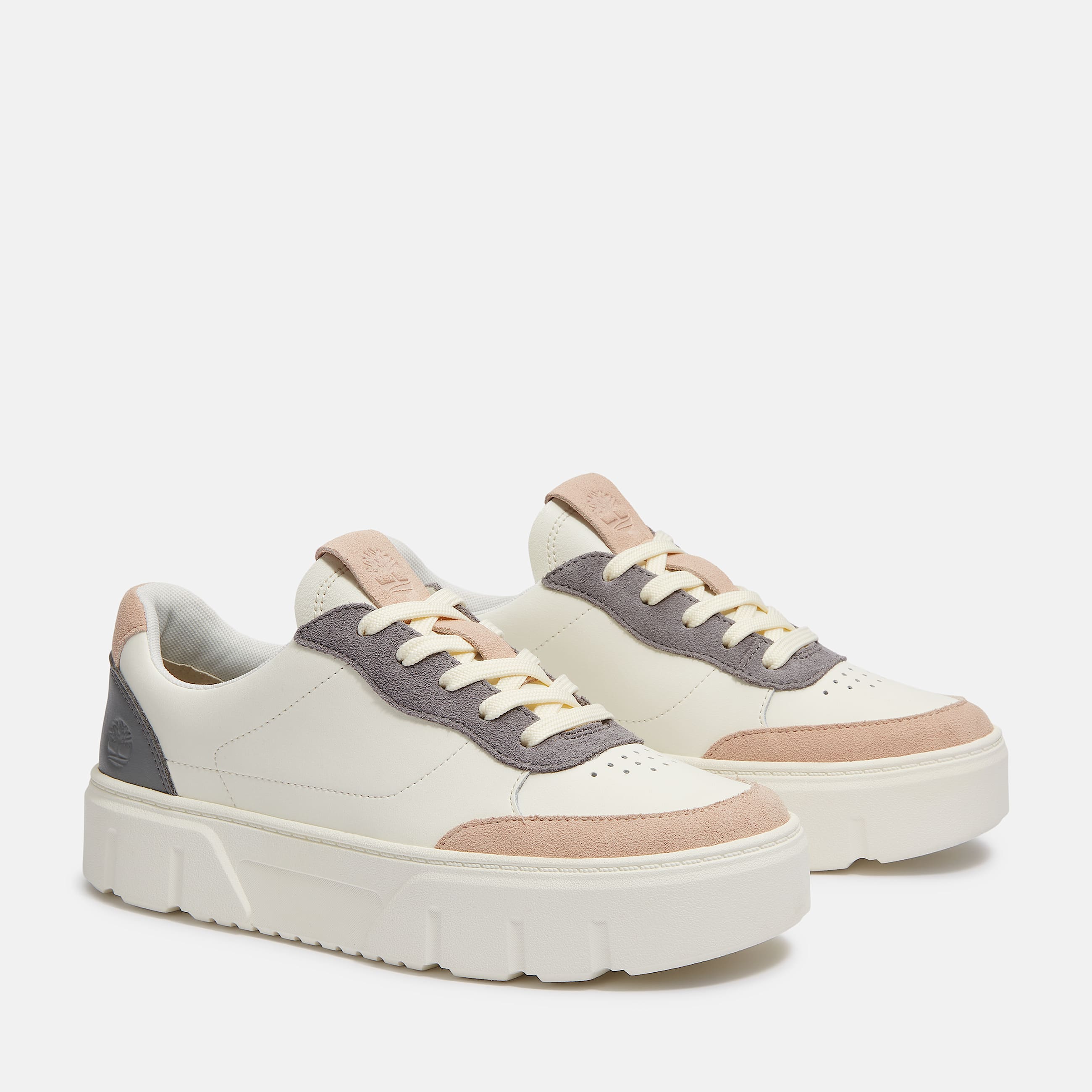 Womens Laurel Court Suede Accent LaceUp Sneaker TBL Natural LeatherDark Grey ALT4