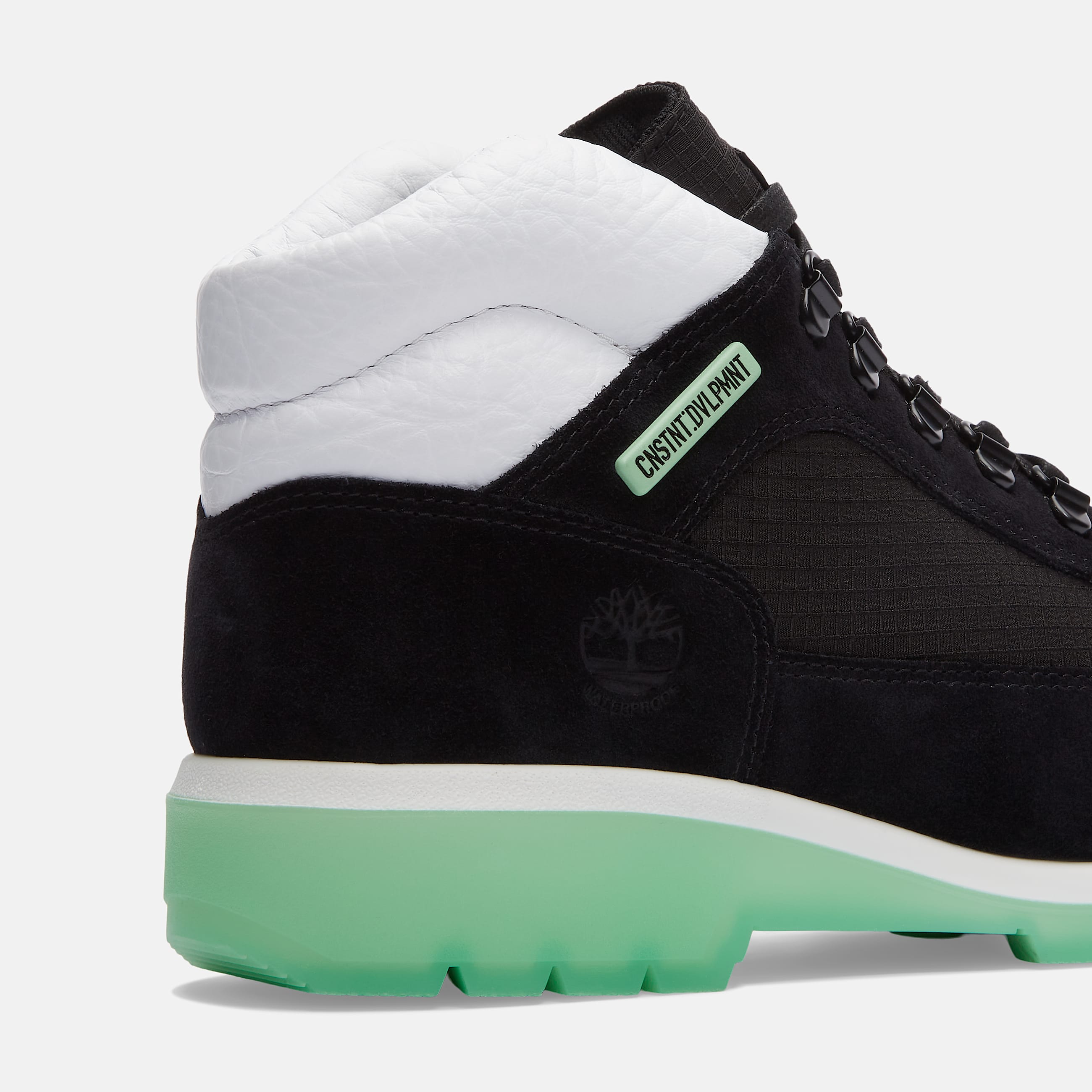 Mens CNSTNT DVLPMNT Waterproof Field Boot TBL Black SuedeGreen Glow ALT7