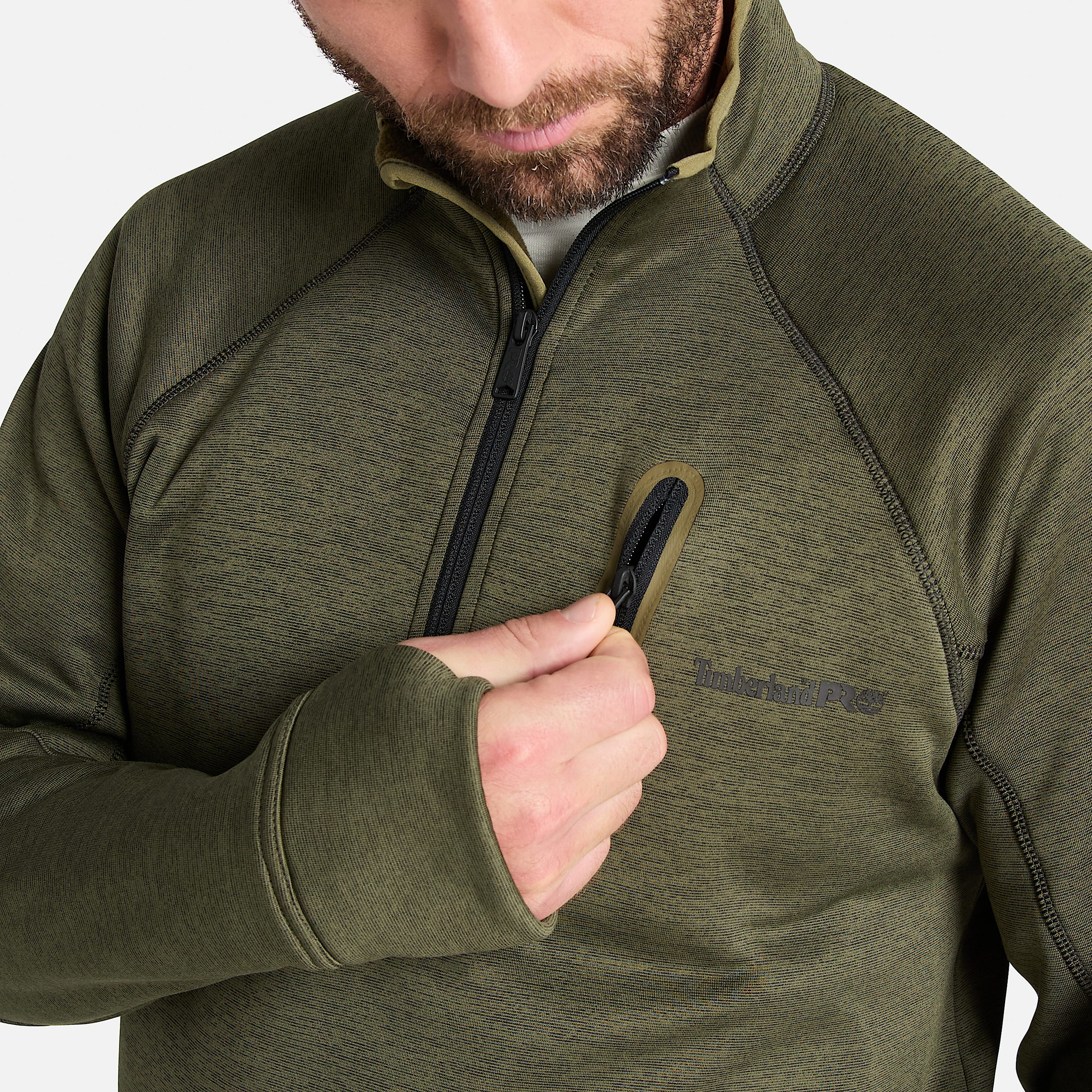 Men's Timberland PRO® Reaxion Quarter-Zip Athletic-Fit Fleece Jacket