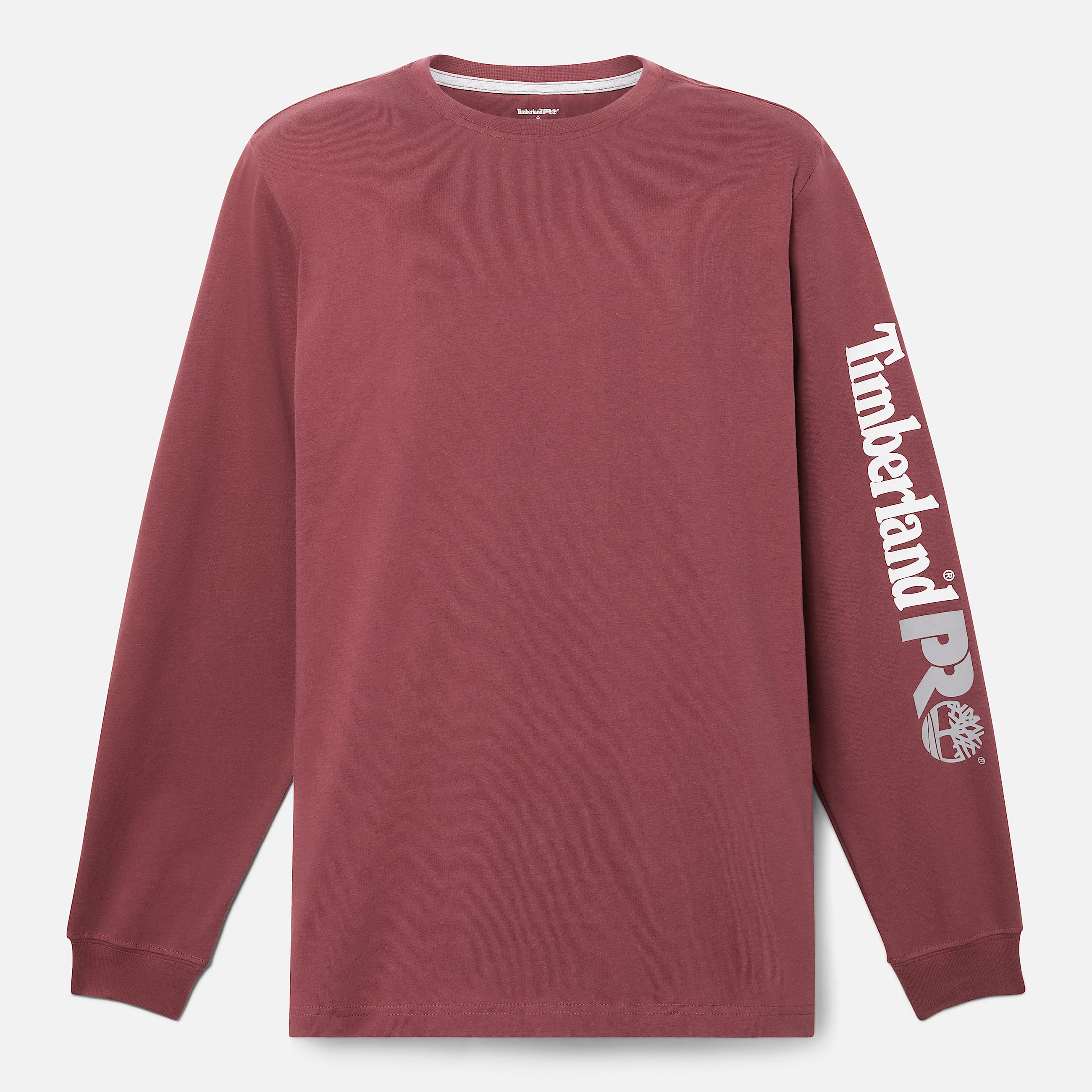 Mens Timberland PRO Core Logo LongSleeve TShirt TBL Maroon ALT10