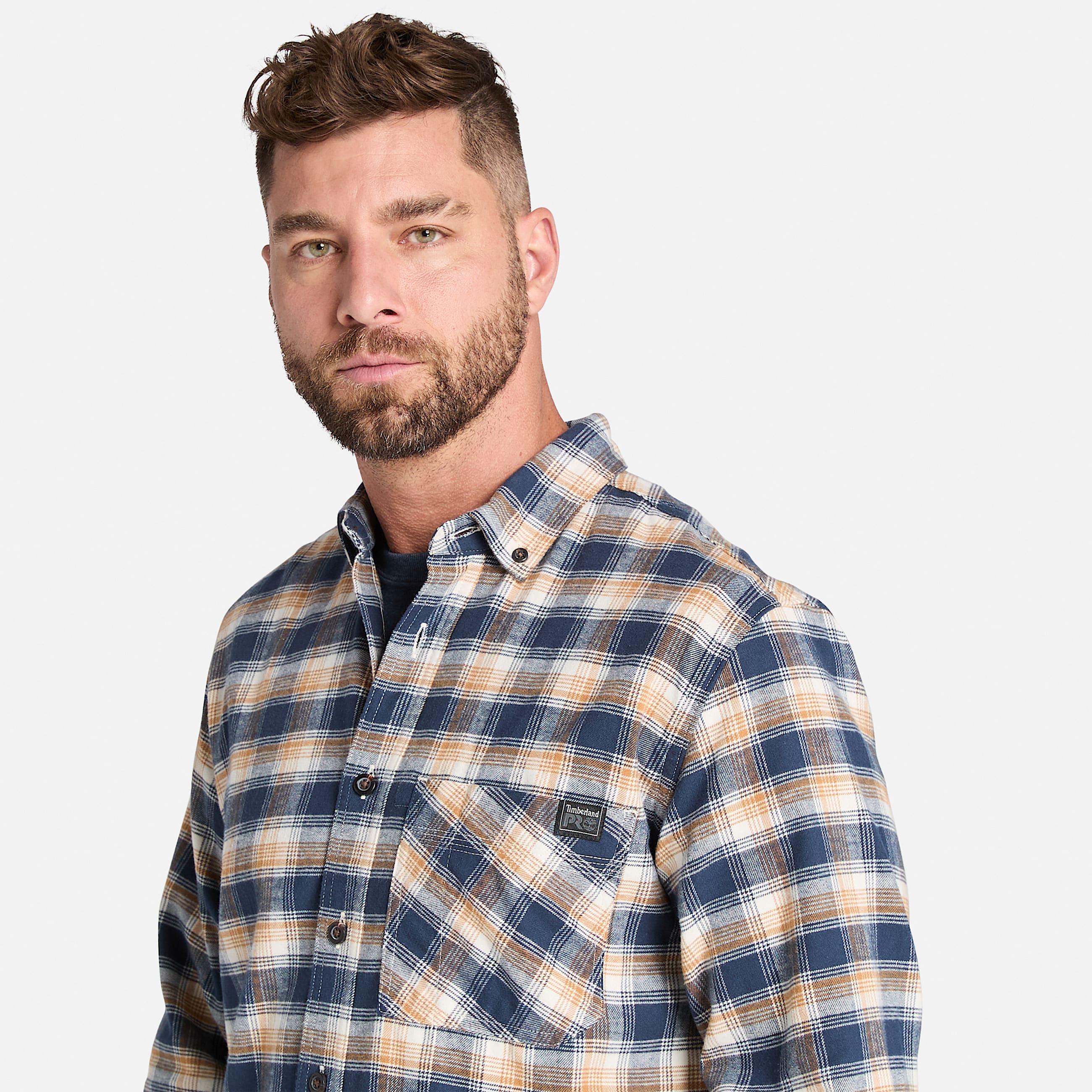 Camisa Woodfort Lightweight Flannel Flex para hombre TBL Trigo teido ALT2