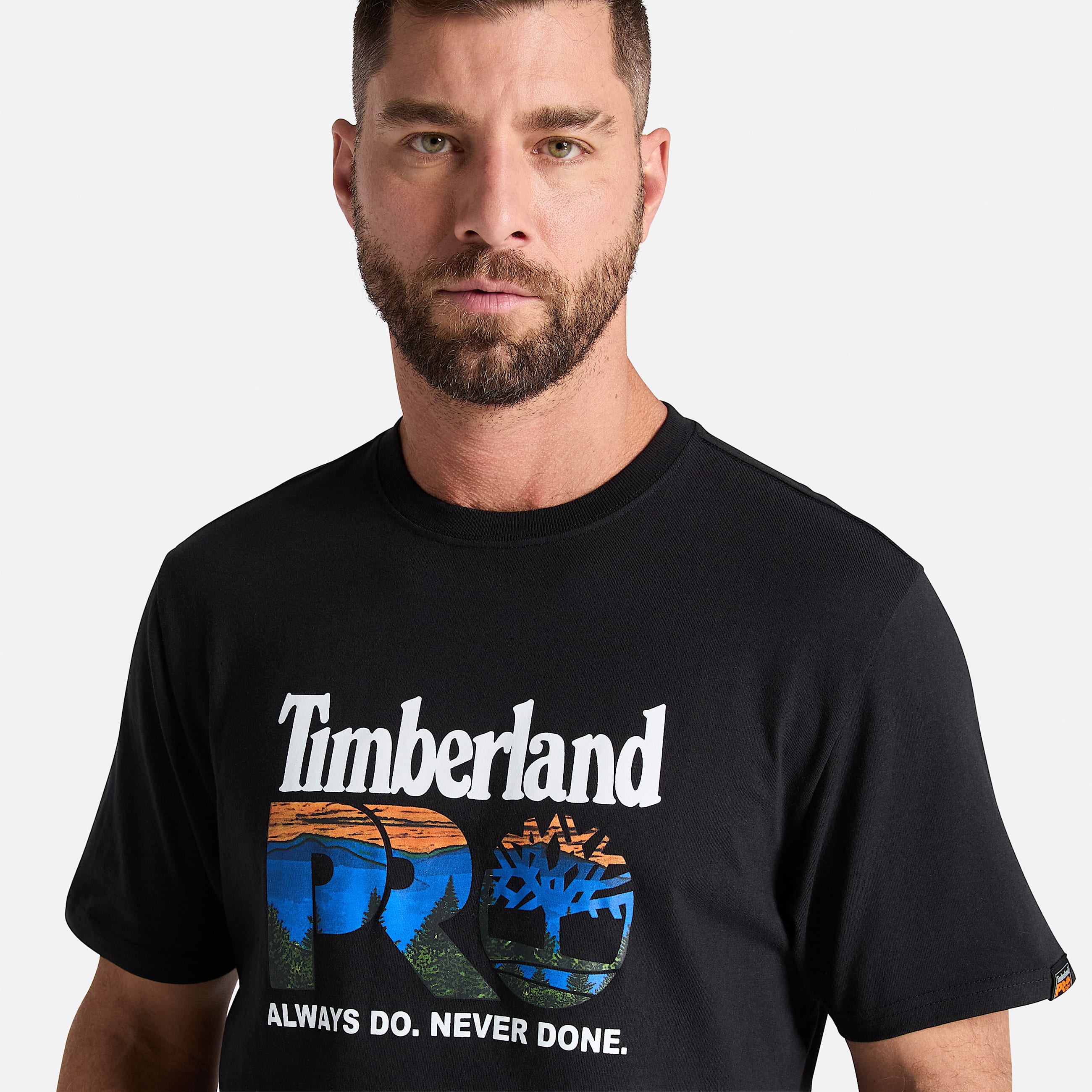 Mens Timberland PRO Core Logo TShirt TBL Black ALT2
