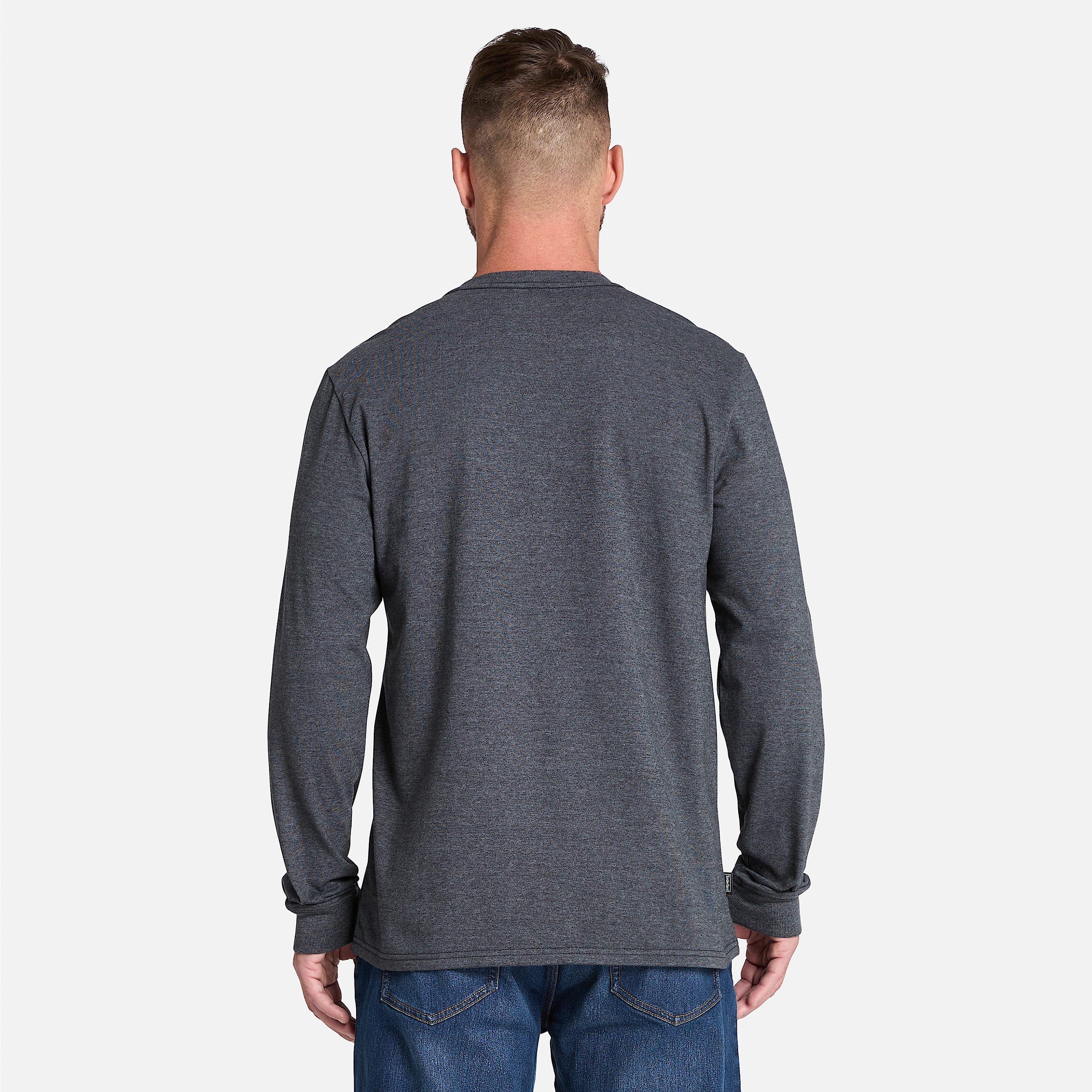 Mens Timberland PRO Core Logo LongSleeve TShirt TBL Deepest Grey Heather ALT9