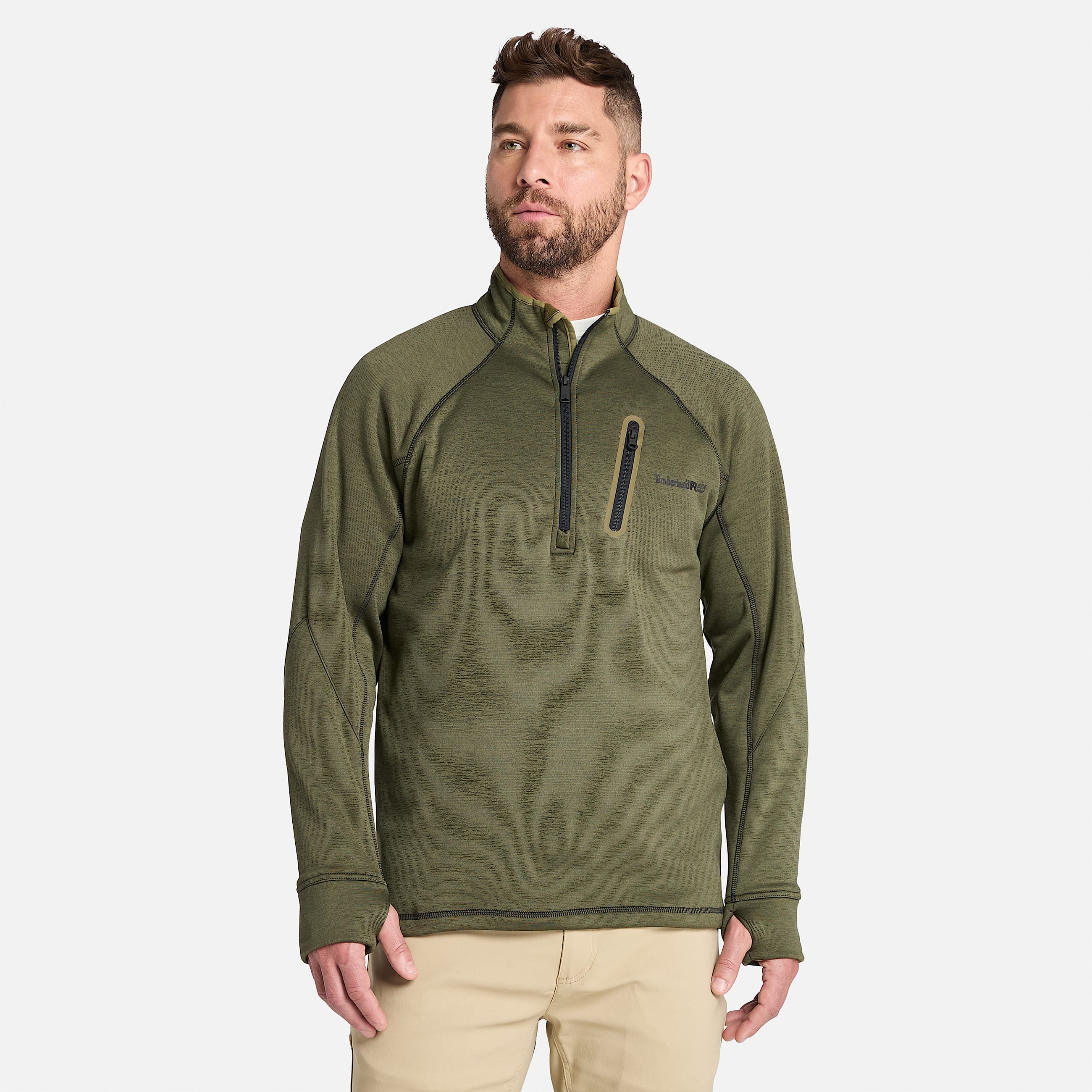 Men's Timberland PRO® Reaxion Quarter-Zip Athletic-Fit Fleece Jacket