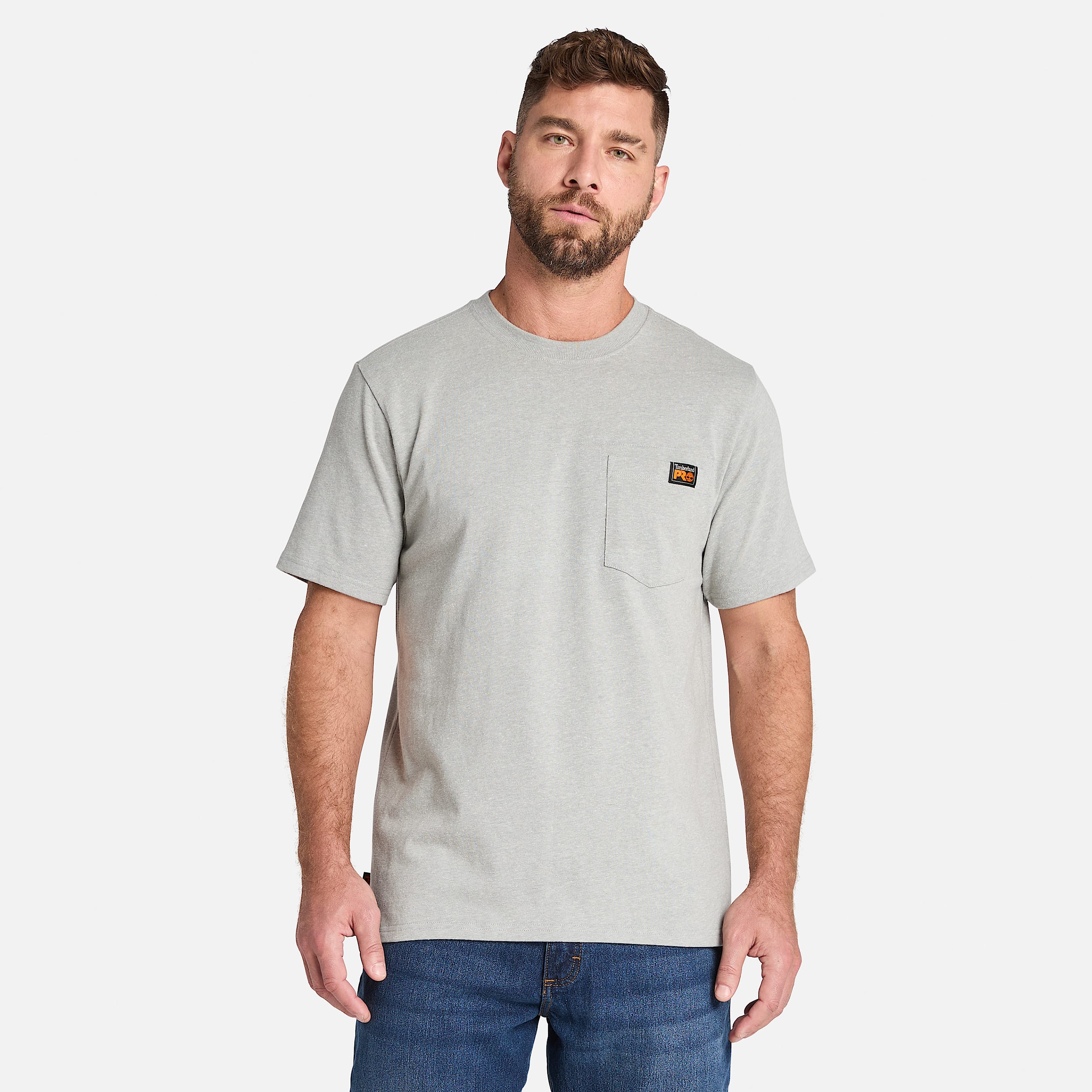 Mens Timberland PRO Core Pocket TShirt TBL Medium Grey Heather HERO
