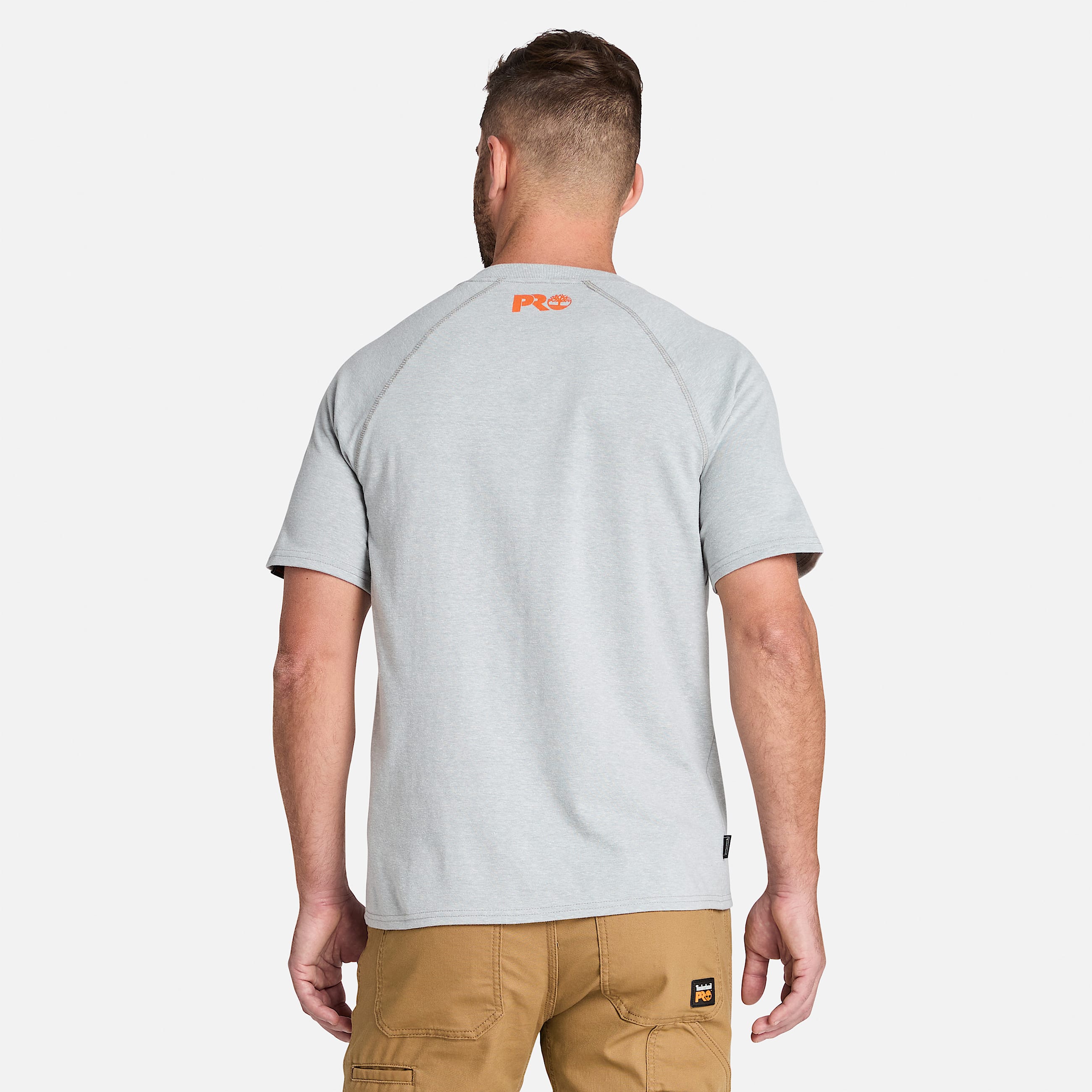 Mens Timberland PRO Core Reflective Logo TShirt TBL Medium Grey Heather ALT9