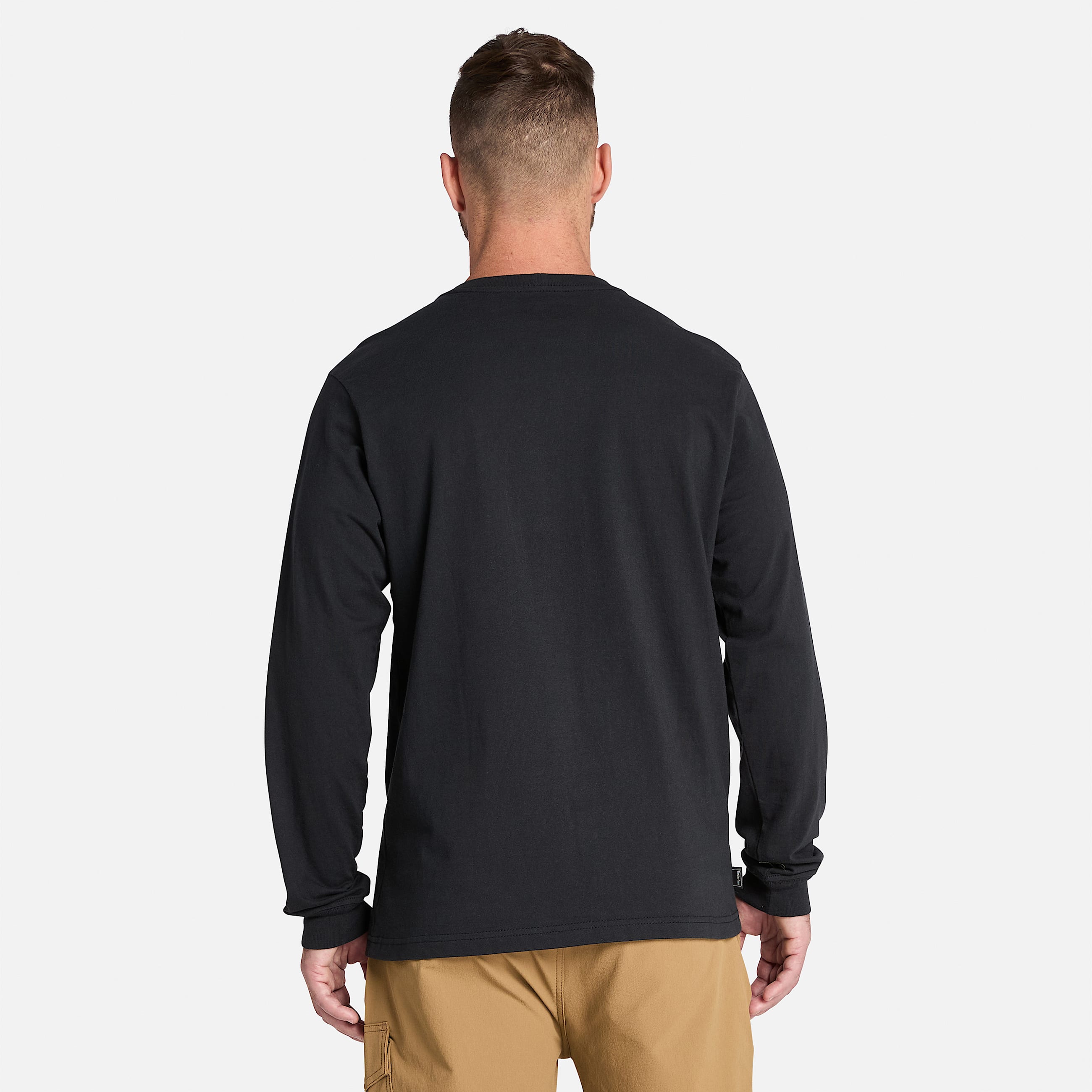 Mens Timberland PRO Core Logo LongSleeve TShirt TBL Black ALT9