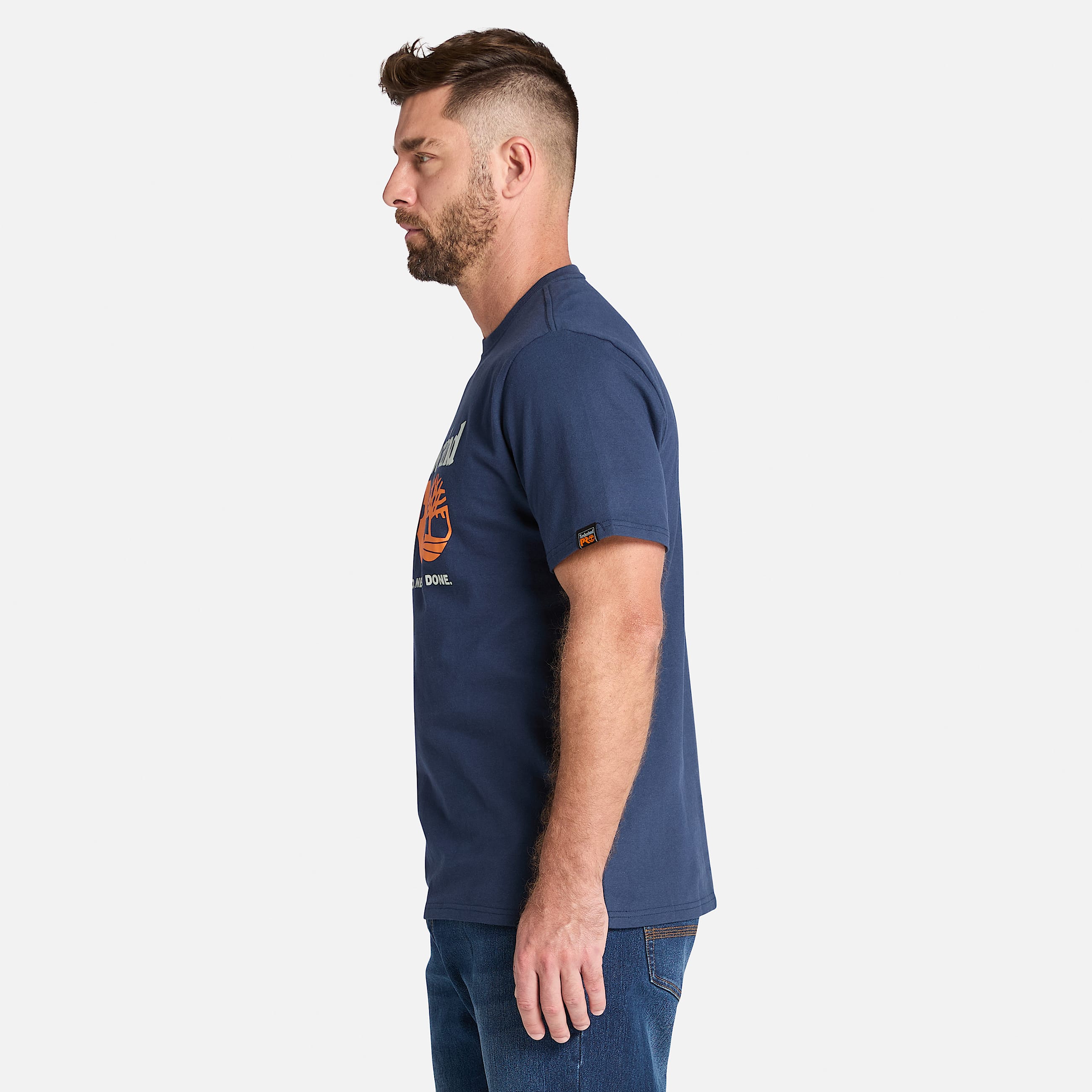 Mens Timberland PRO Core Logo TShirt TBL Black Iris ALT8