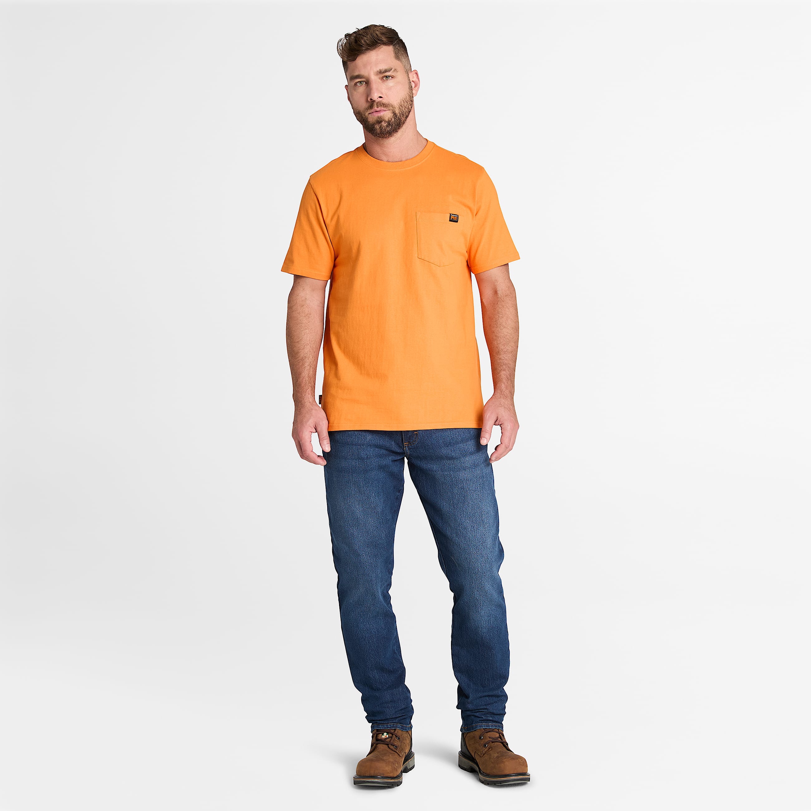 Mens Timberland PRO Core Pocket TShirt TBL PRO Orange ALT1