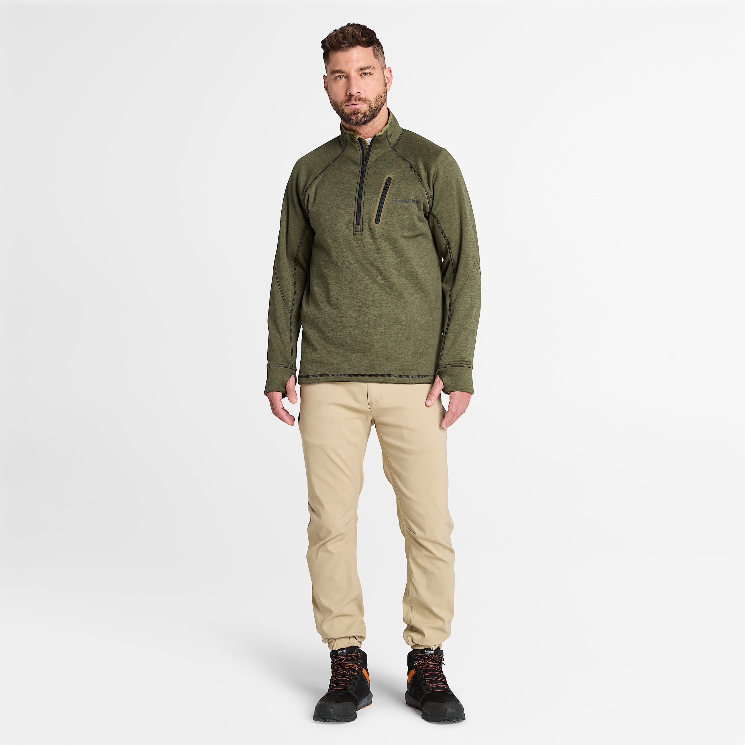 Men's Timberland PRO® Reaxion Quarter-Zip Athletic-Fit Fleece Jacket