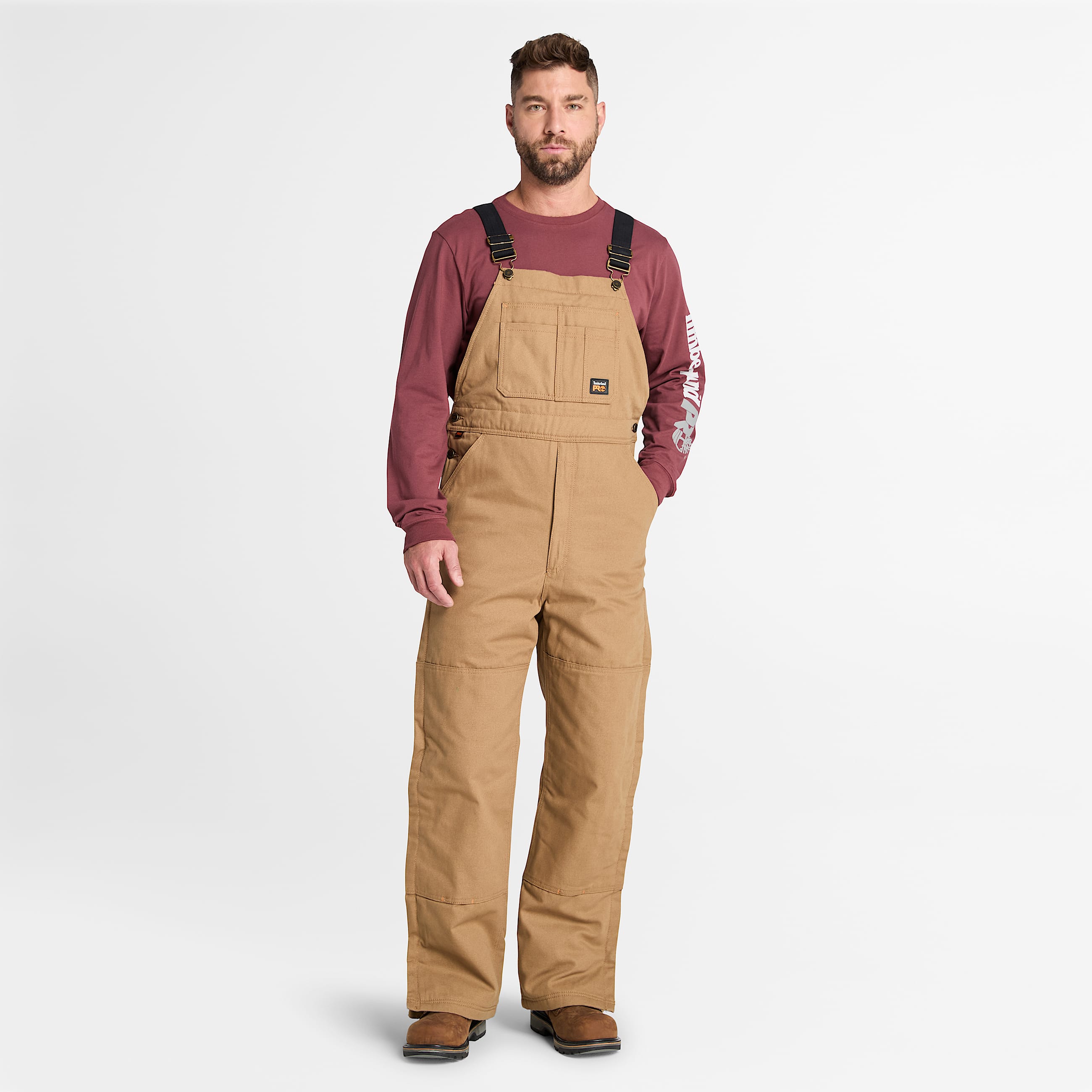 Mens Timberland PRO Gritman Insulated Bib Overall TBL Dark Wheat HERO